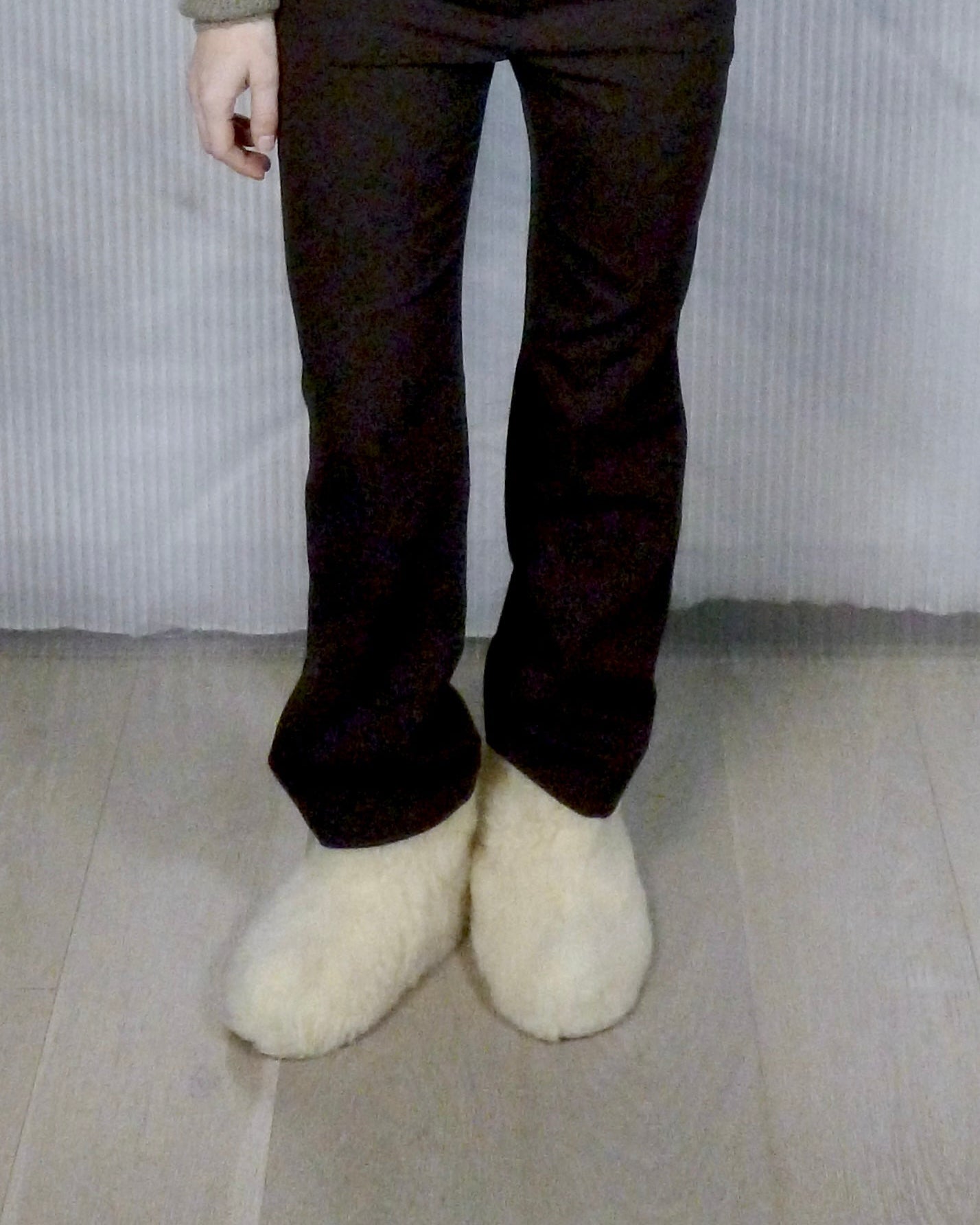 furry wool slipper shoes