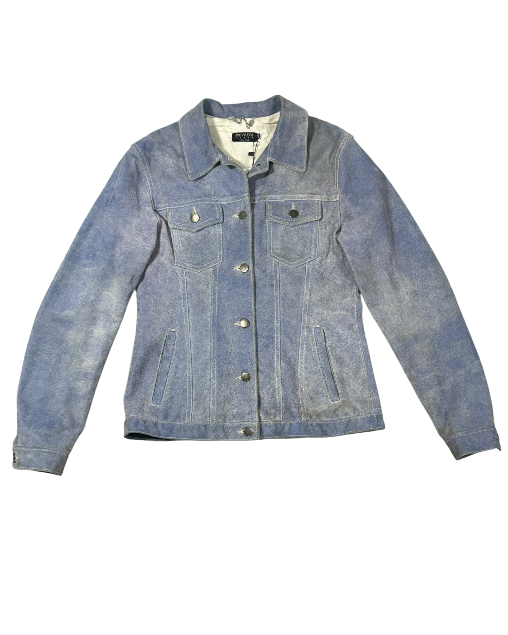 distressed suede leather jacket