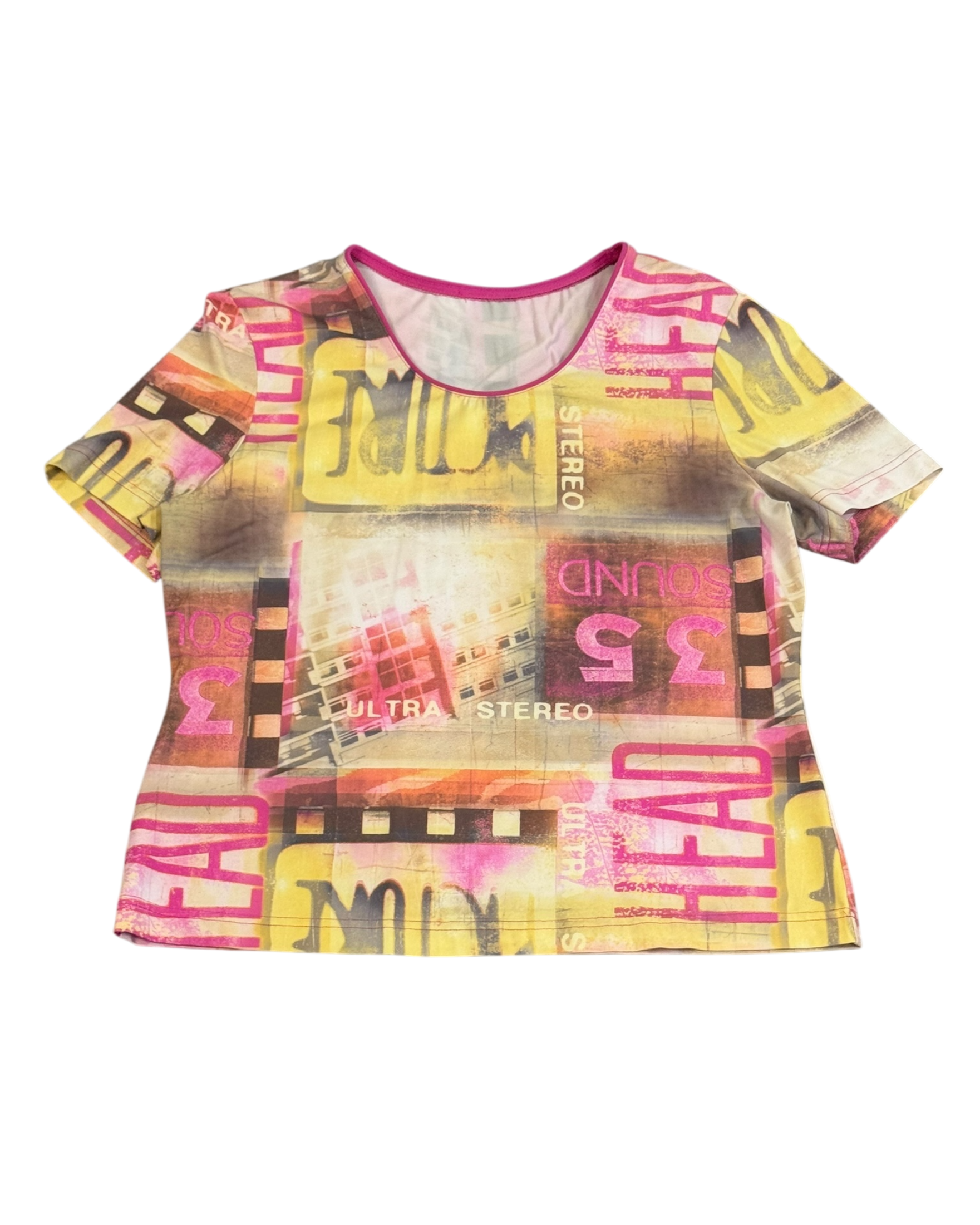 photo & text printed t-shirt