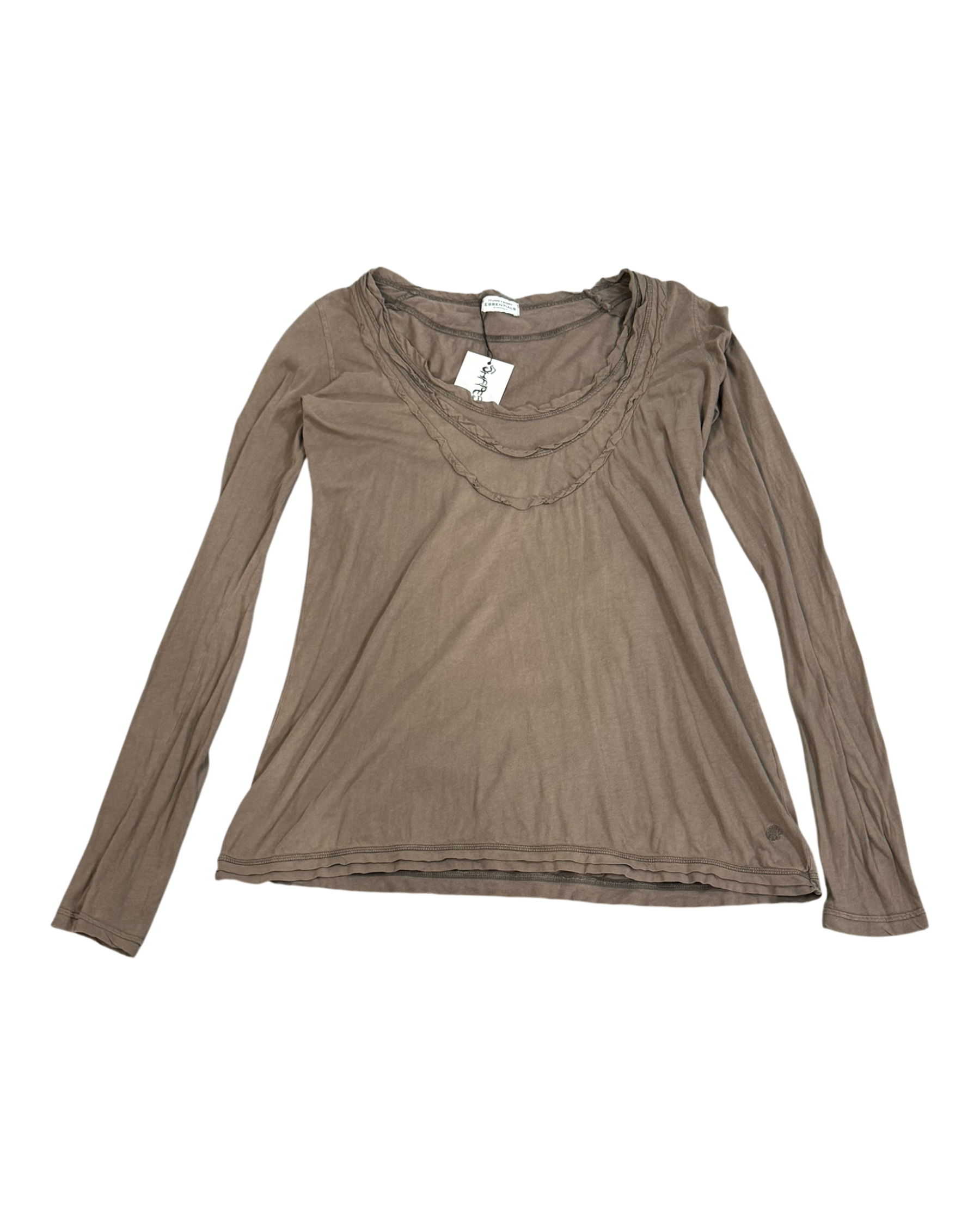 hunkydory scooped cotton long sleeve top
