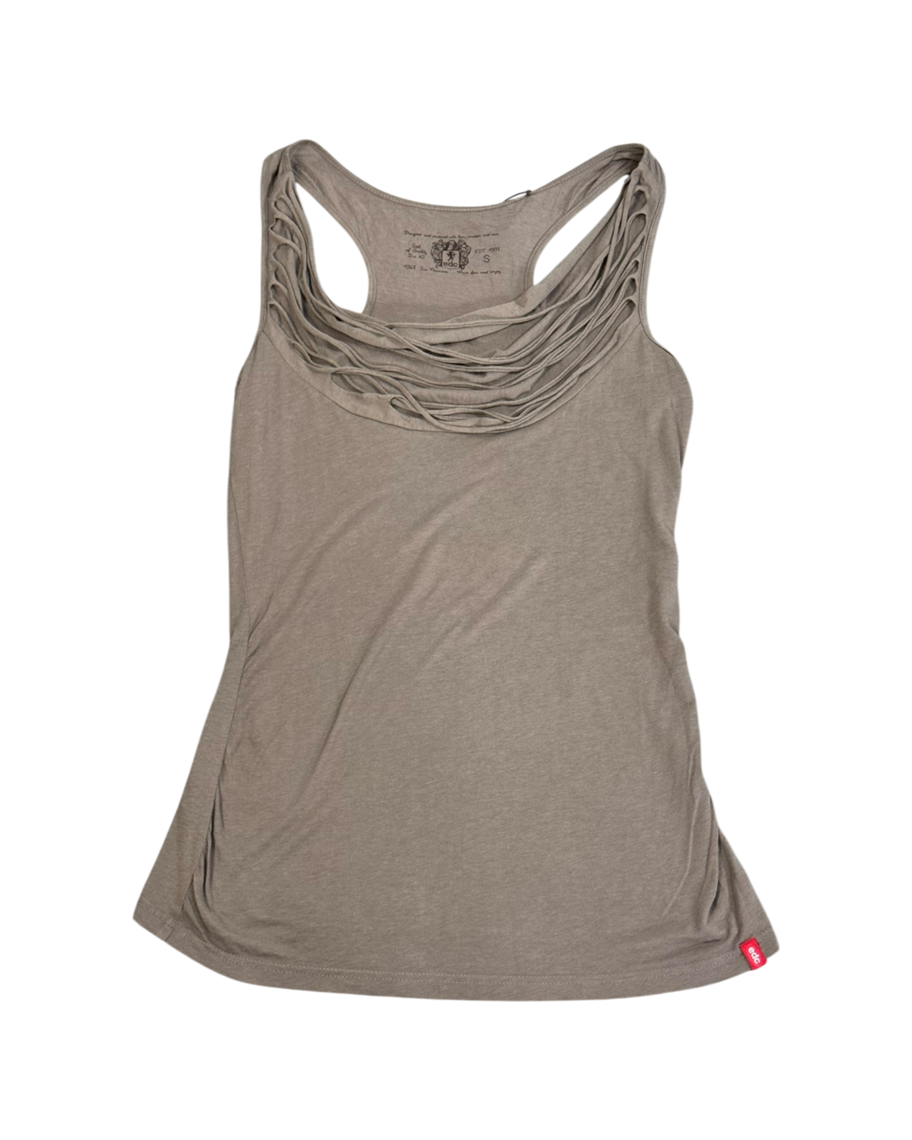 EDC drape neck cotton tank top