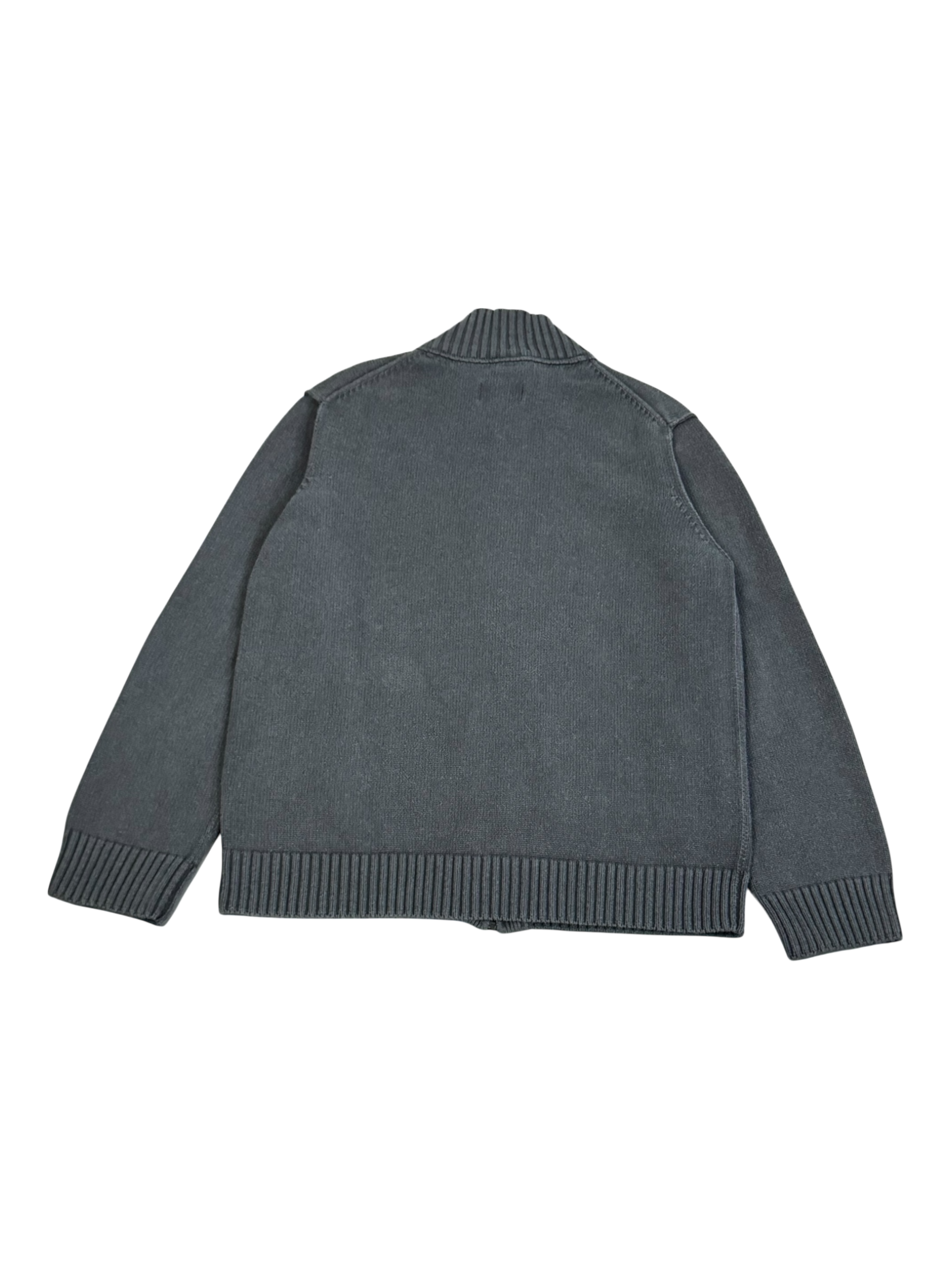 heavy cotton zip cardigan
