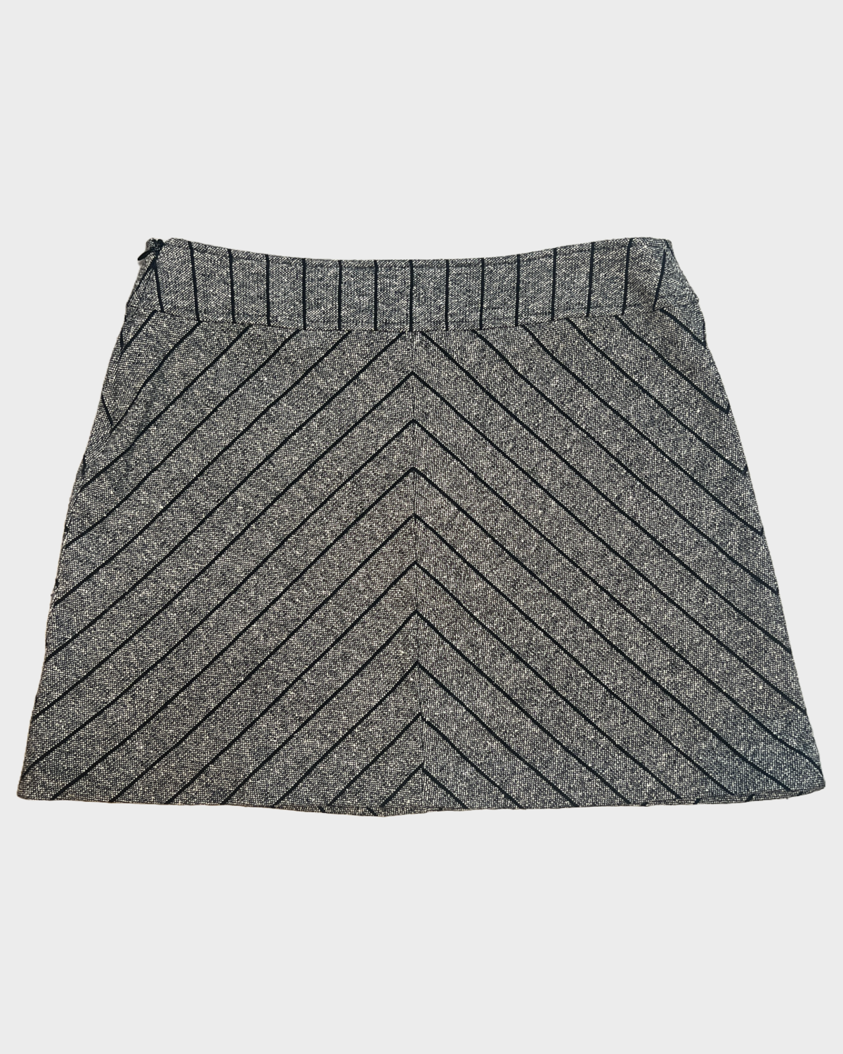 wool blend salt & pepper mini skirt