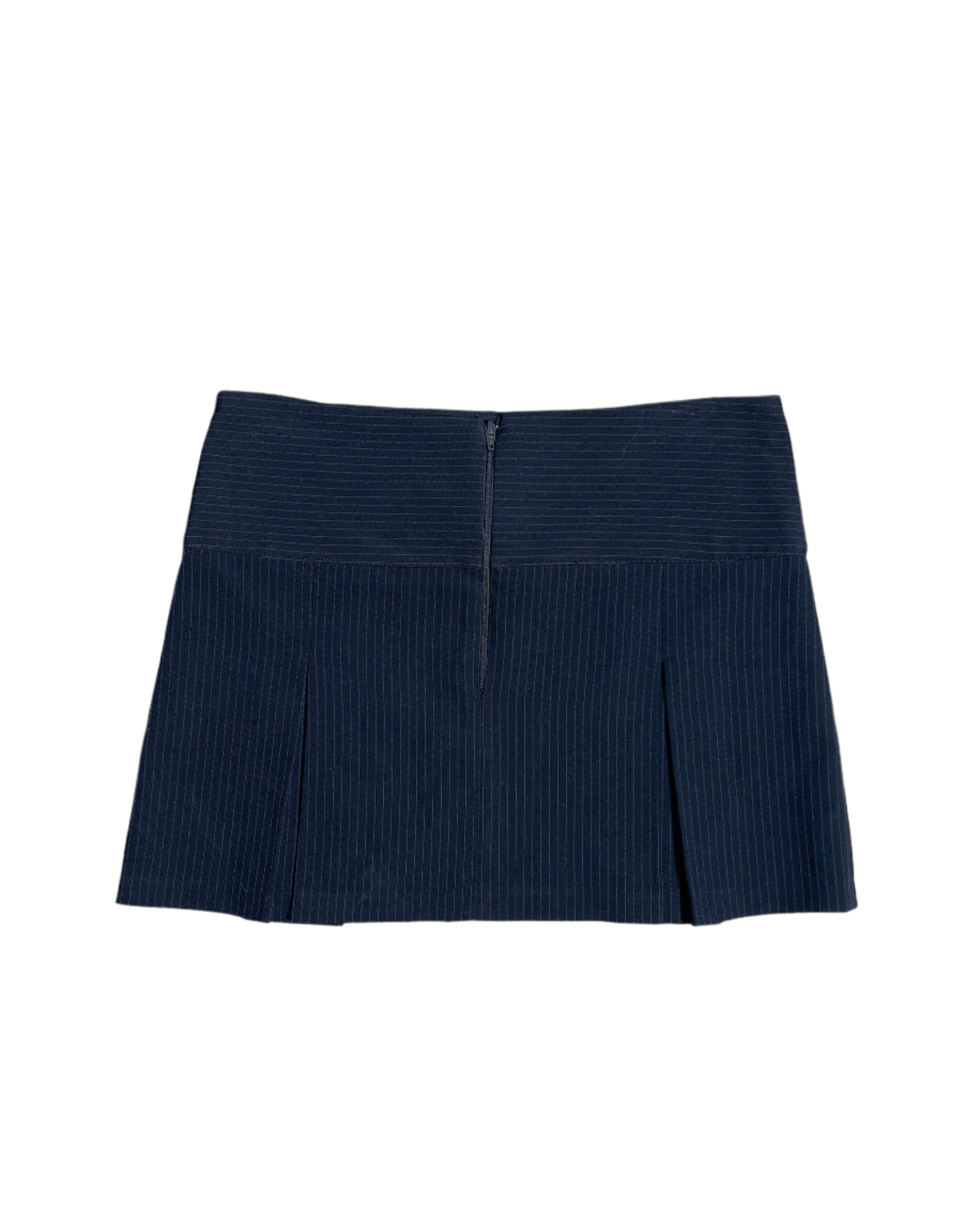 pinstripe mini skirt