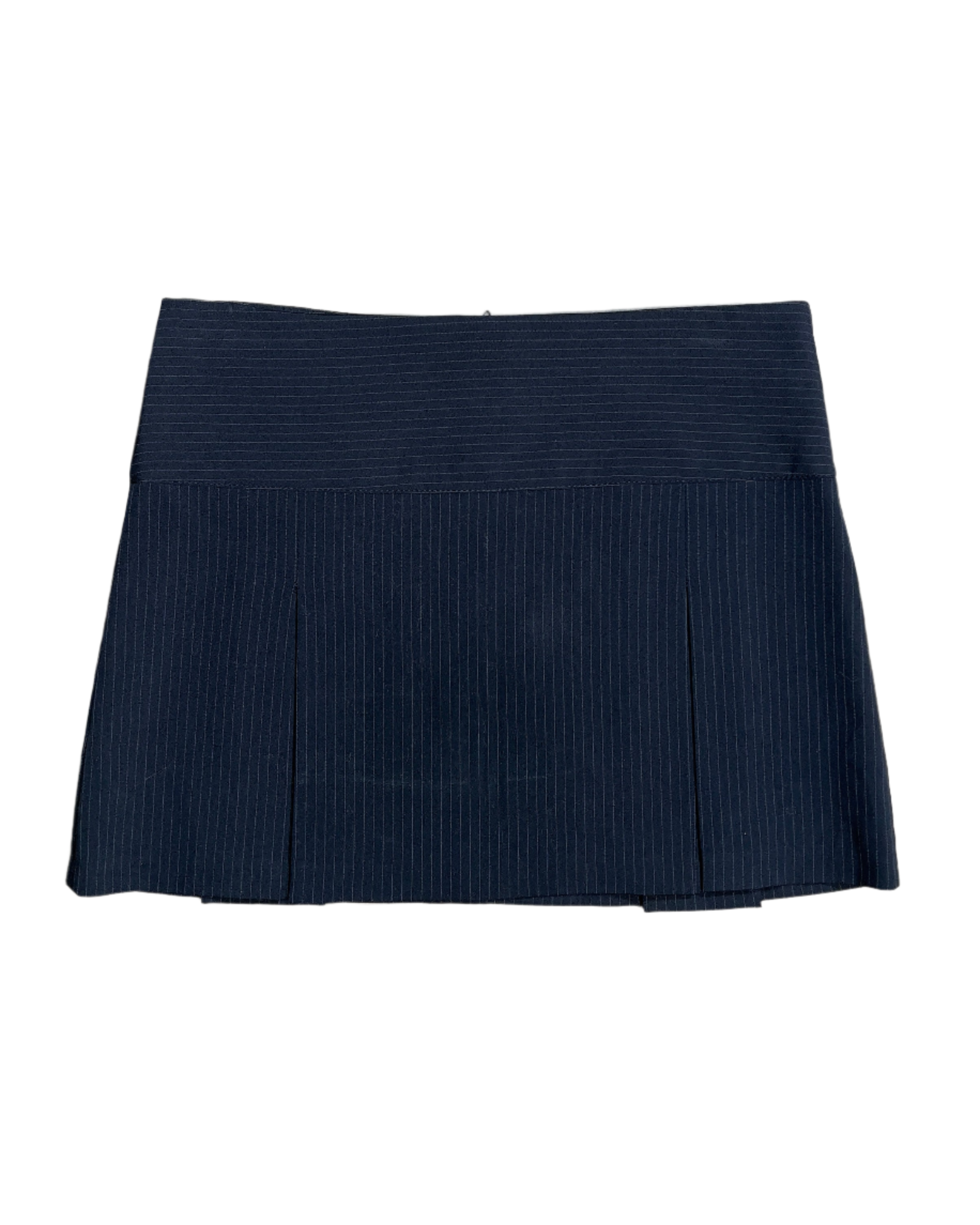 pinstripe mini skirt