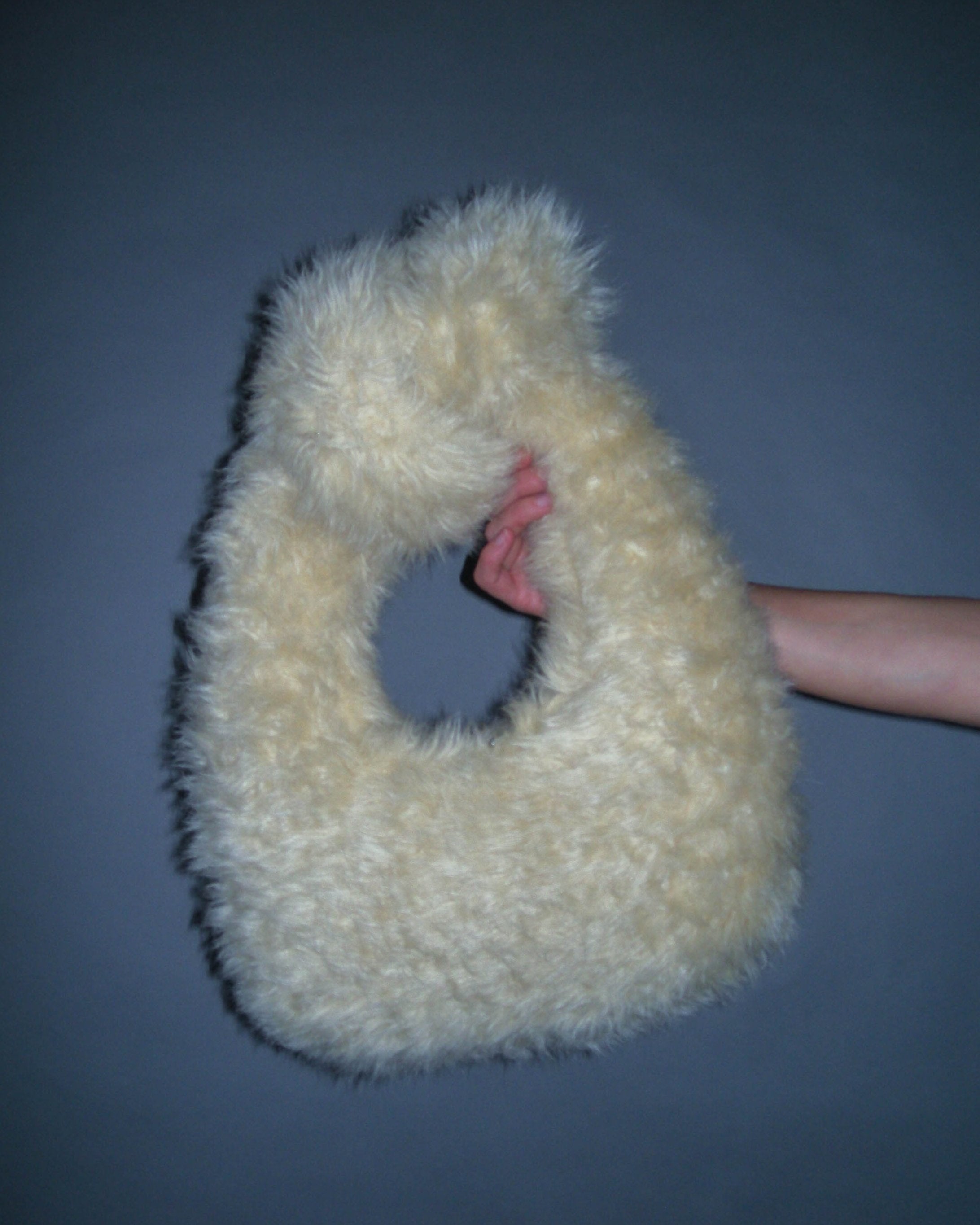 a.w.a.k.e. wool furry shoulder bag