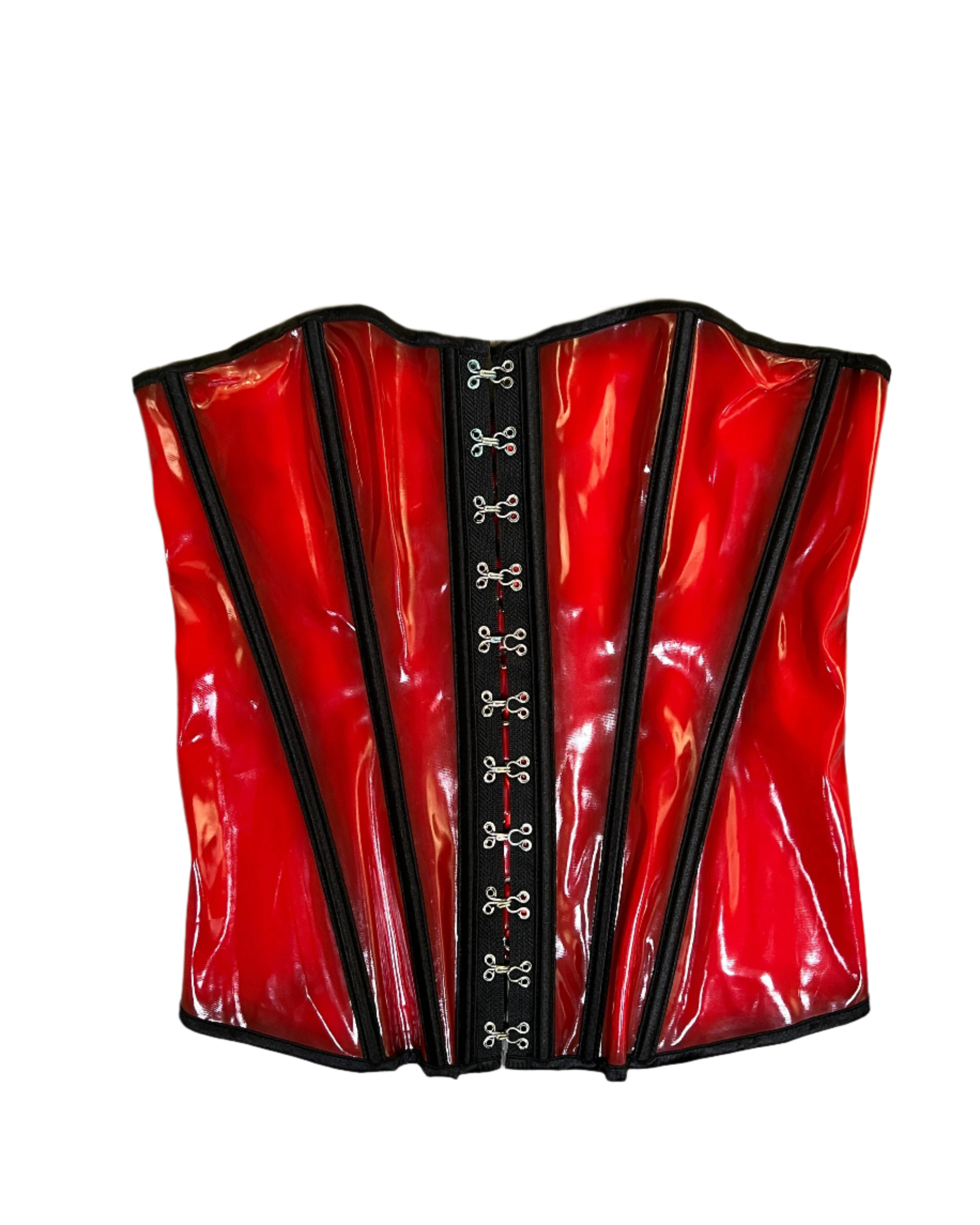 patent glossy structured corset