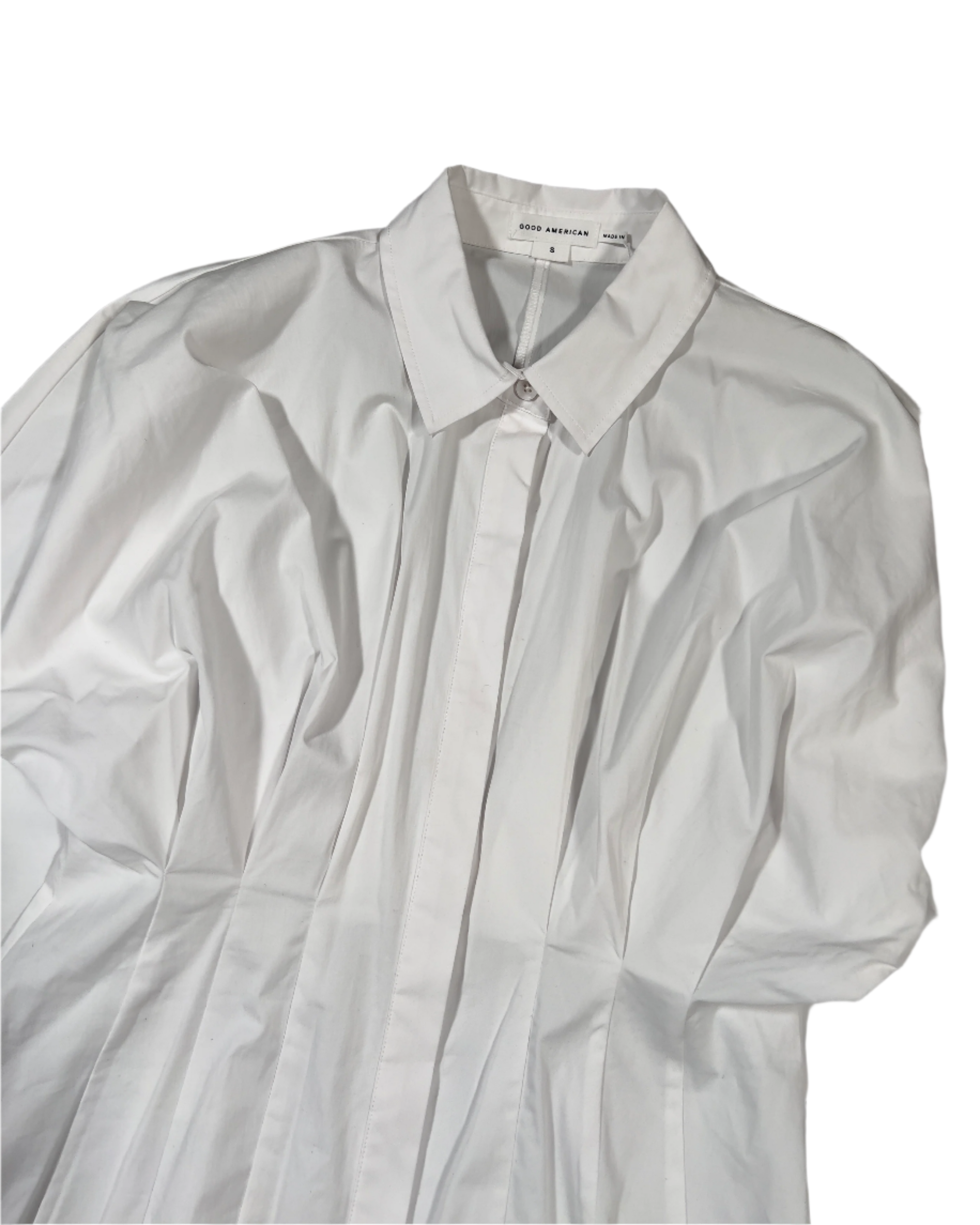 Good American waisted longline stretch shirt
