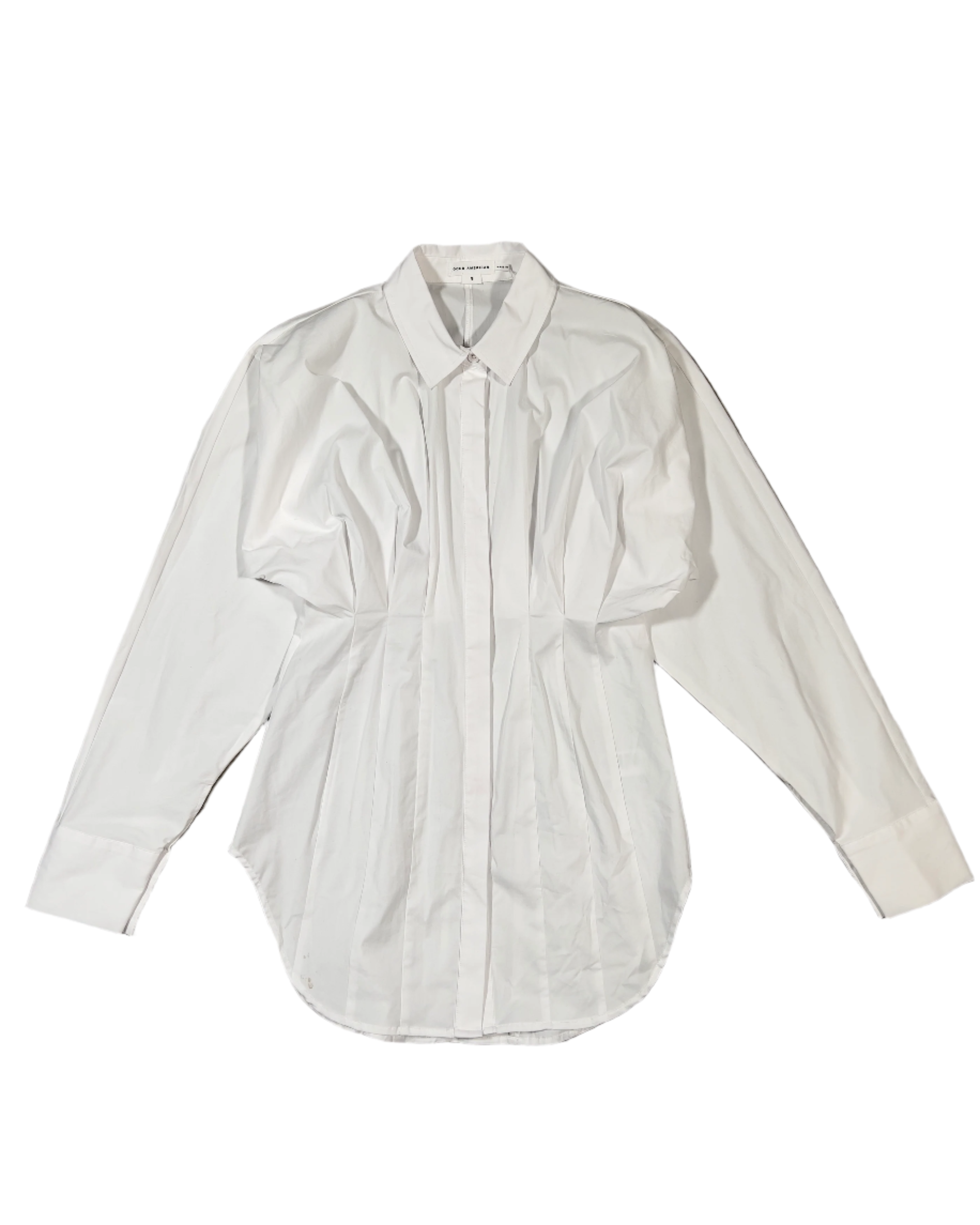 Good American waisted longline stretch shirt