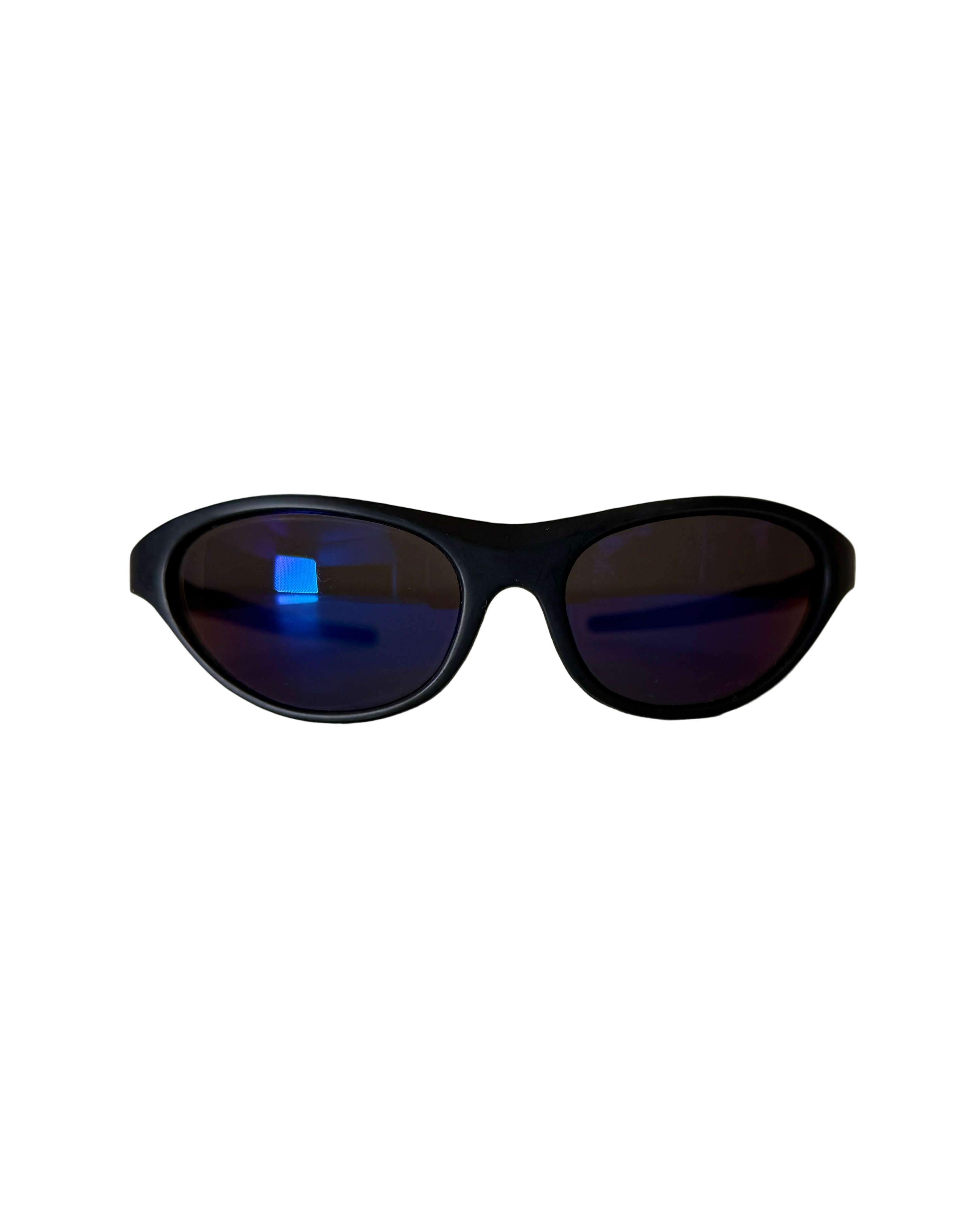 reflective blue lens speedy sunglasses