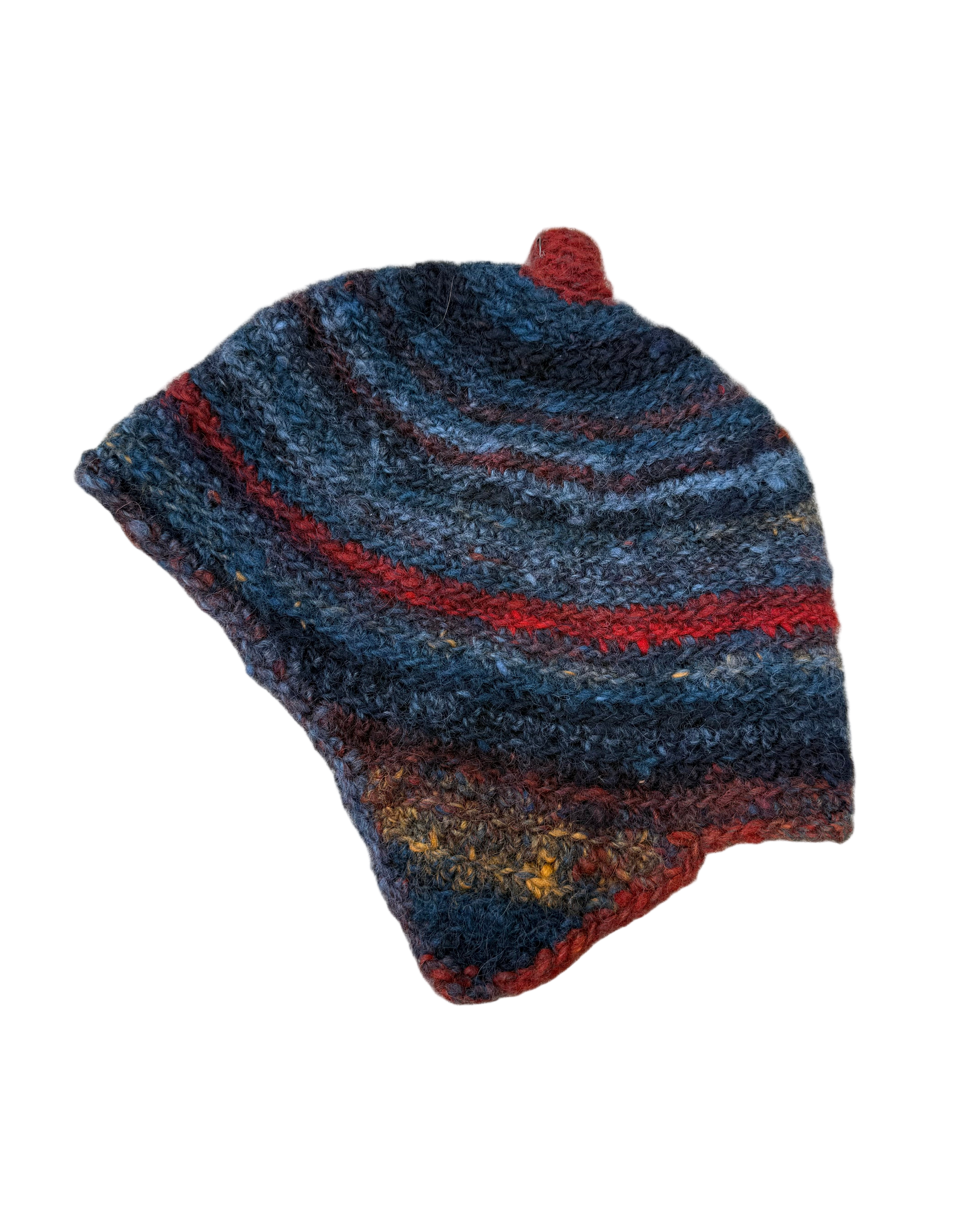 wool crochet trapper hat