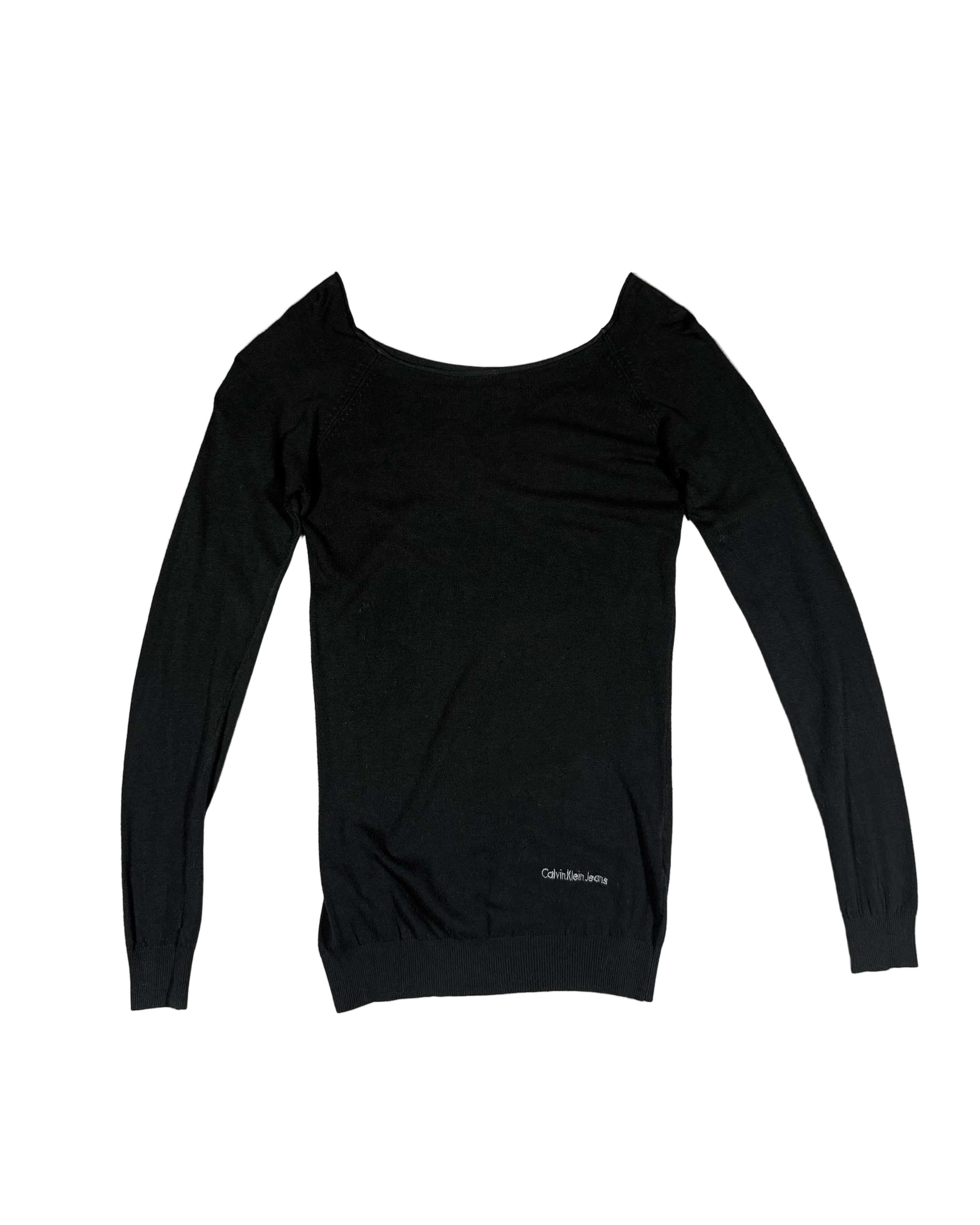 calvin klein off shoulder tight long sleeve