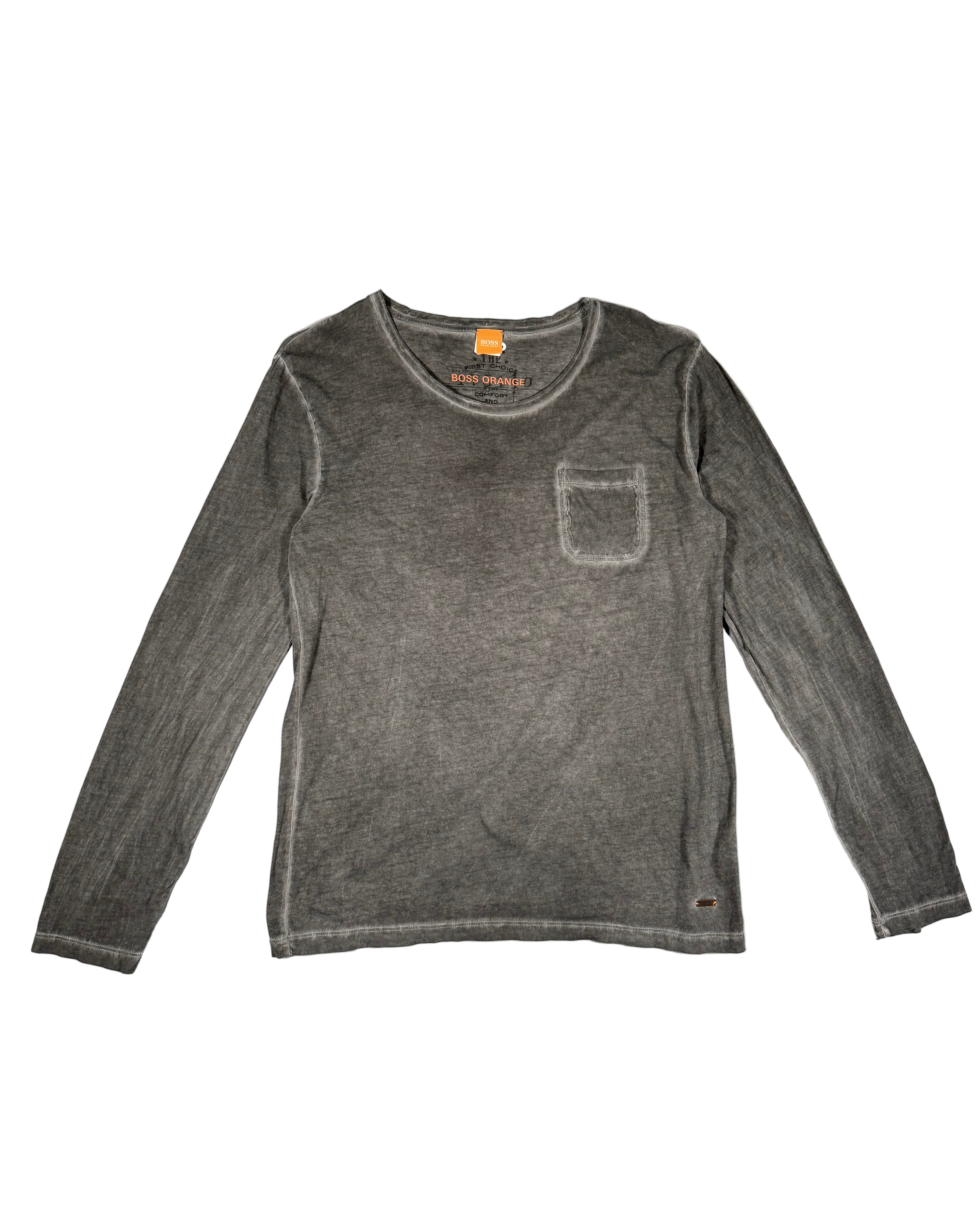 BOSS washed long sleeve w pocket