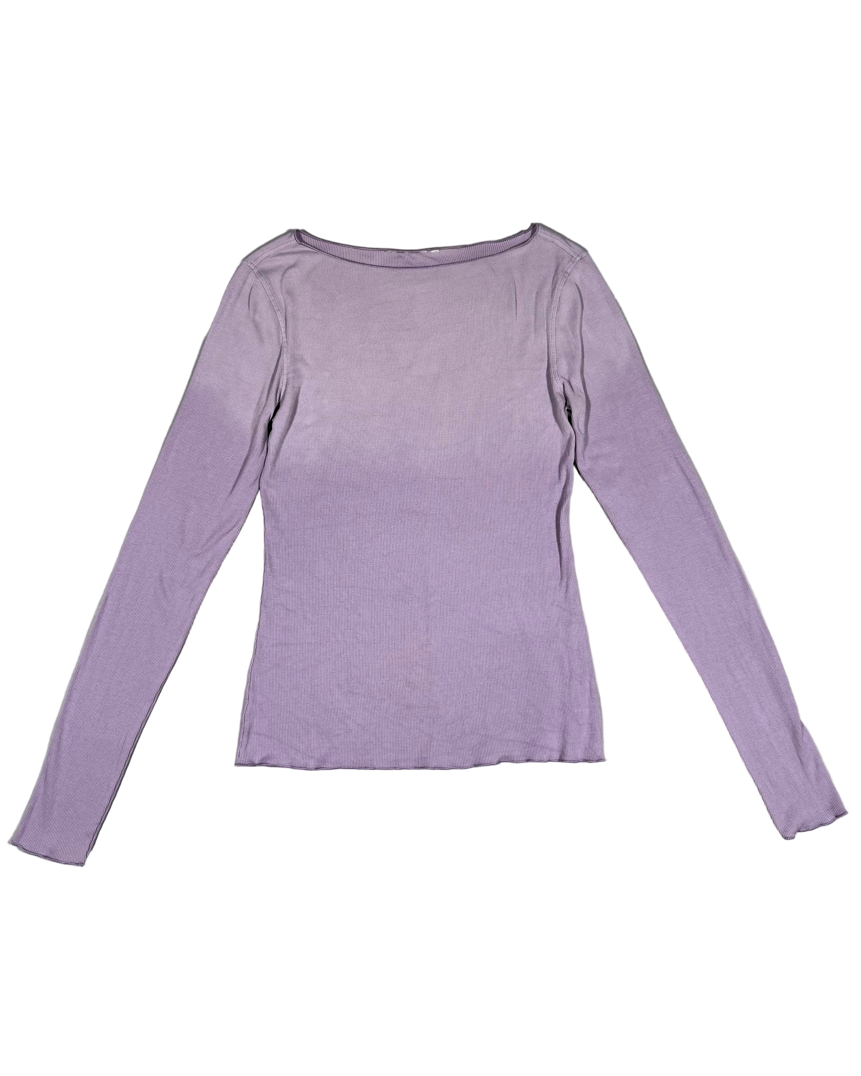 faded cotton long sleeve top