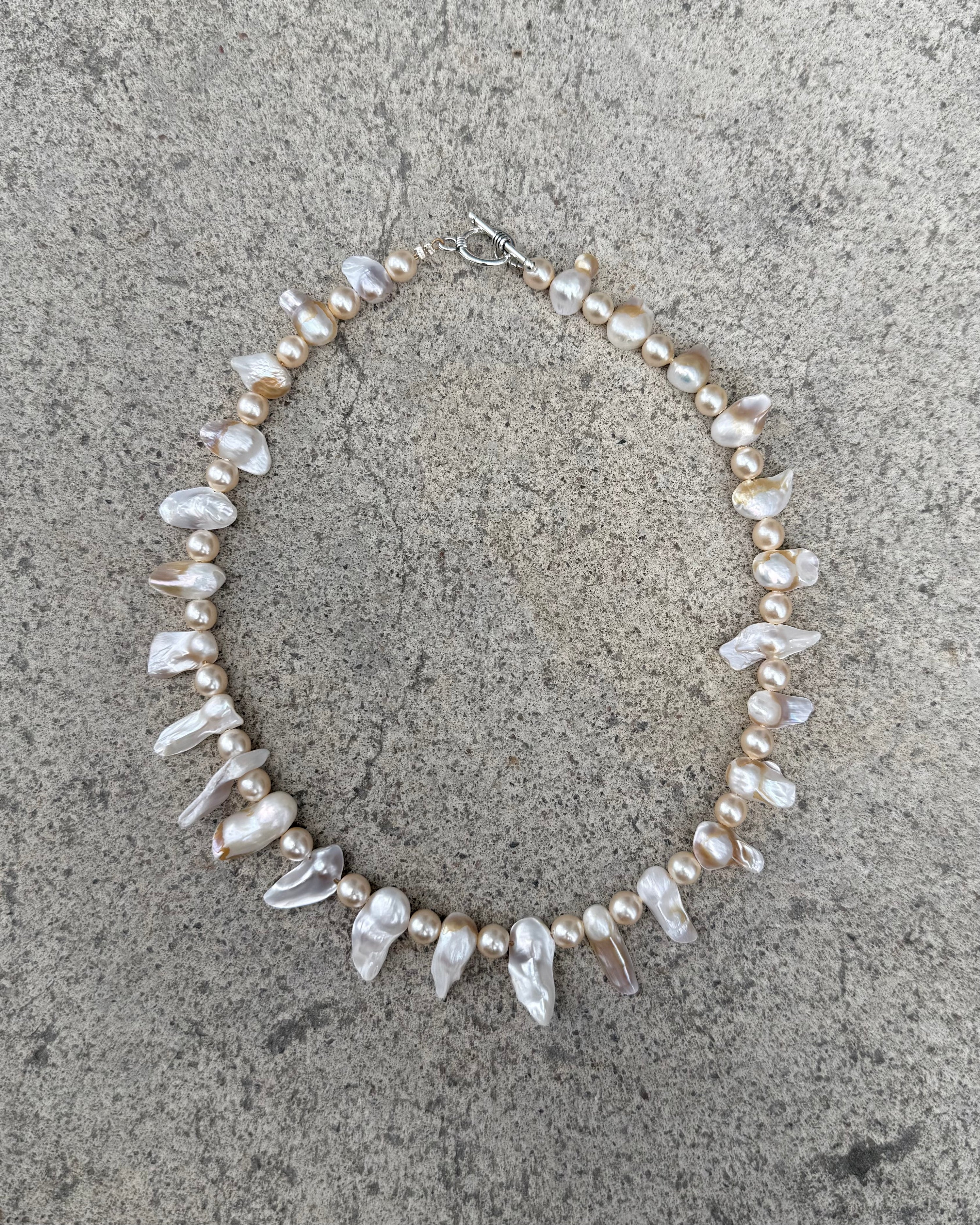 RE-MADE pearl necklaces