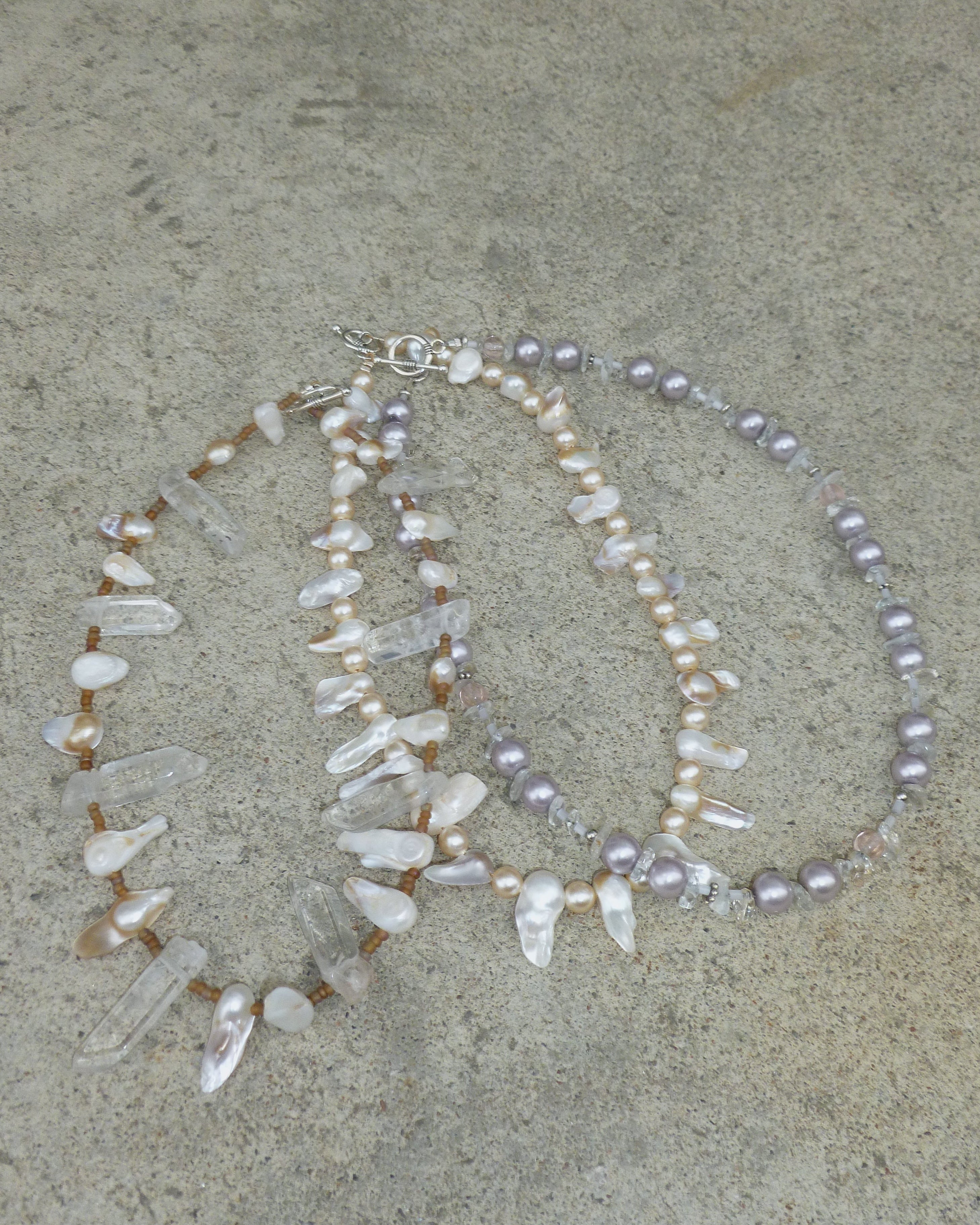 RE-MADE pearl necklaces