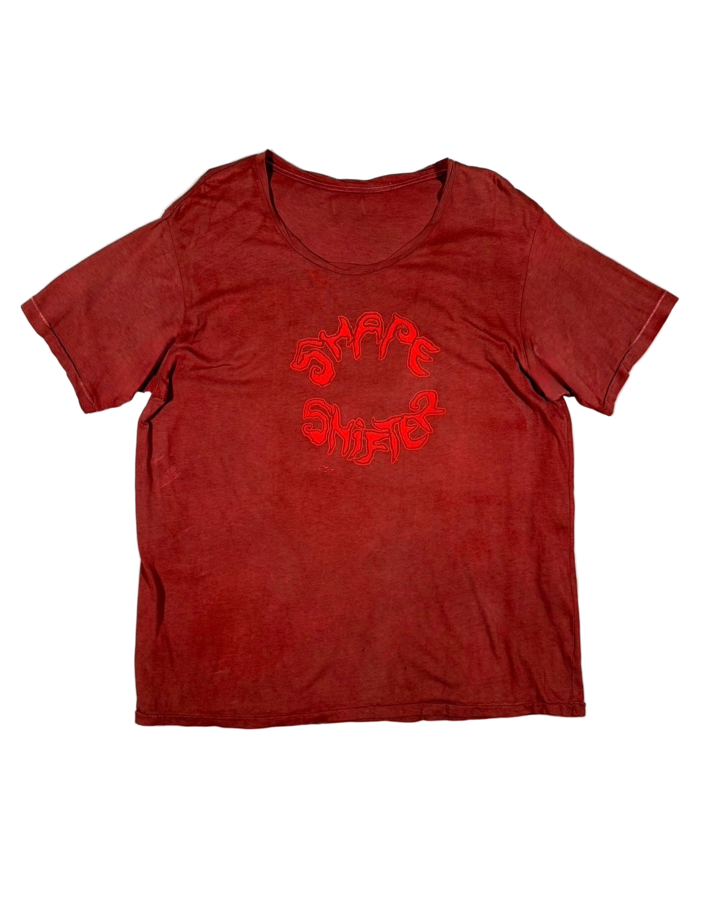 RE-MADE red round logo t-shirt