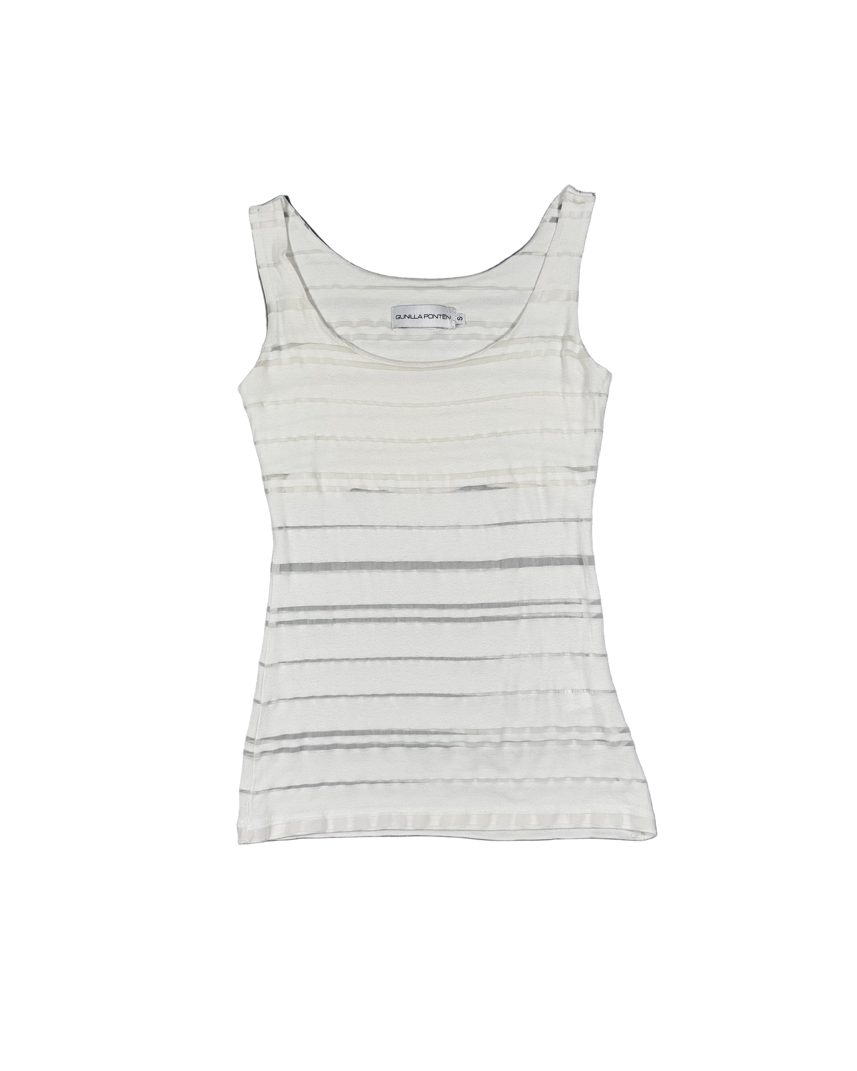 gunilla ponten transparent stripe tank top
