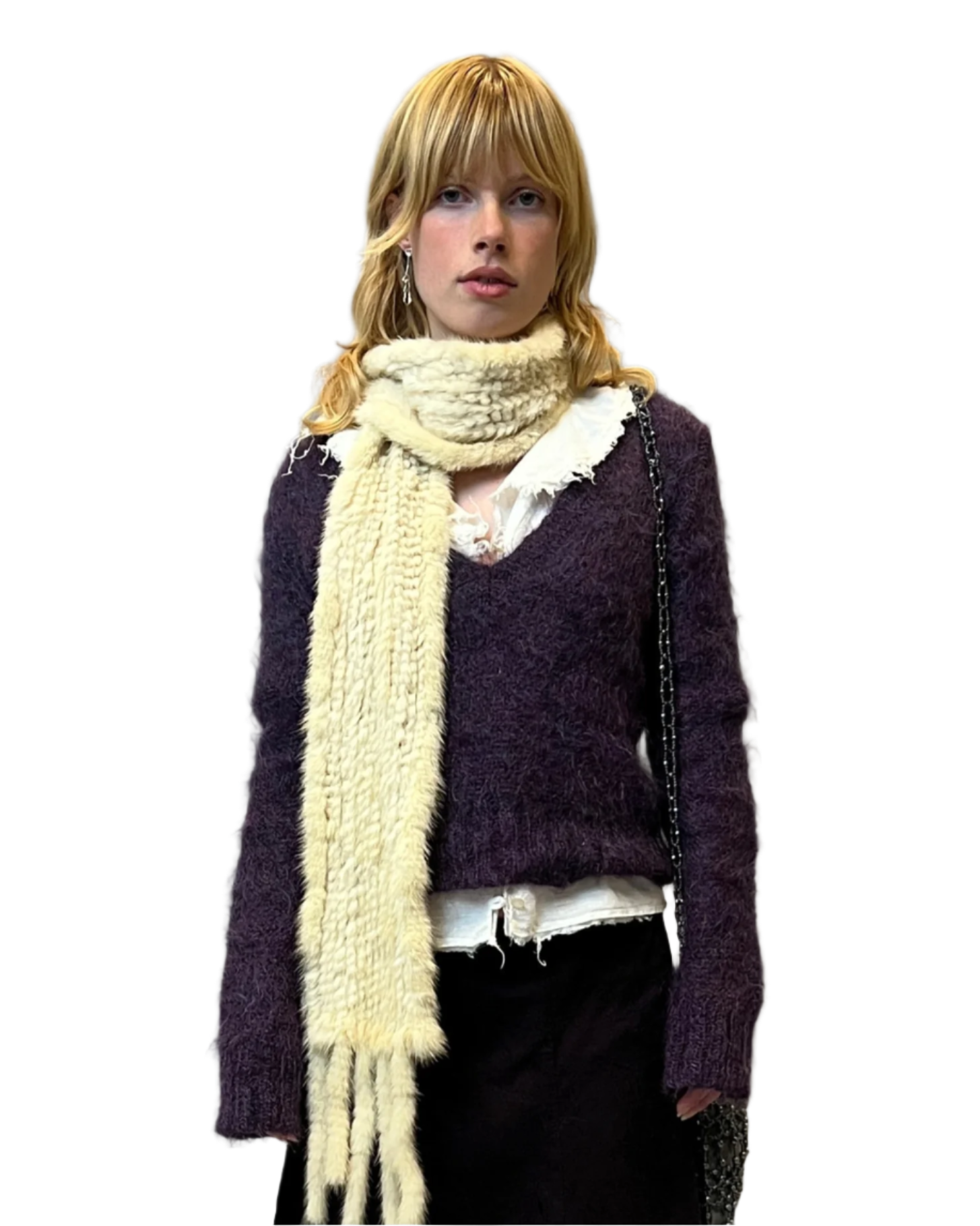 French Connection mohair v neck sweater