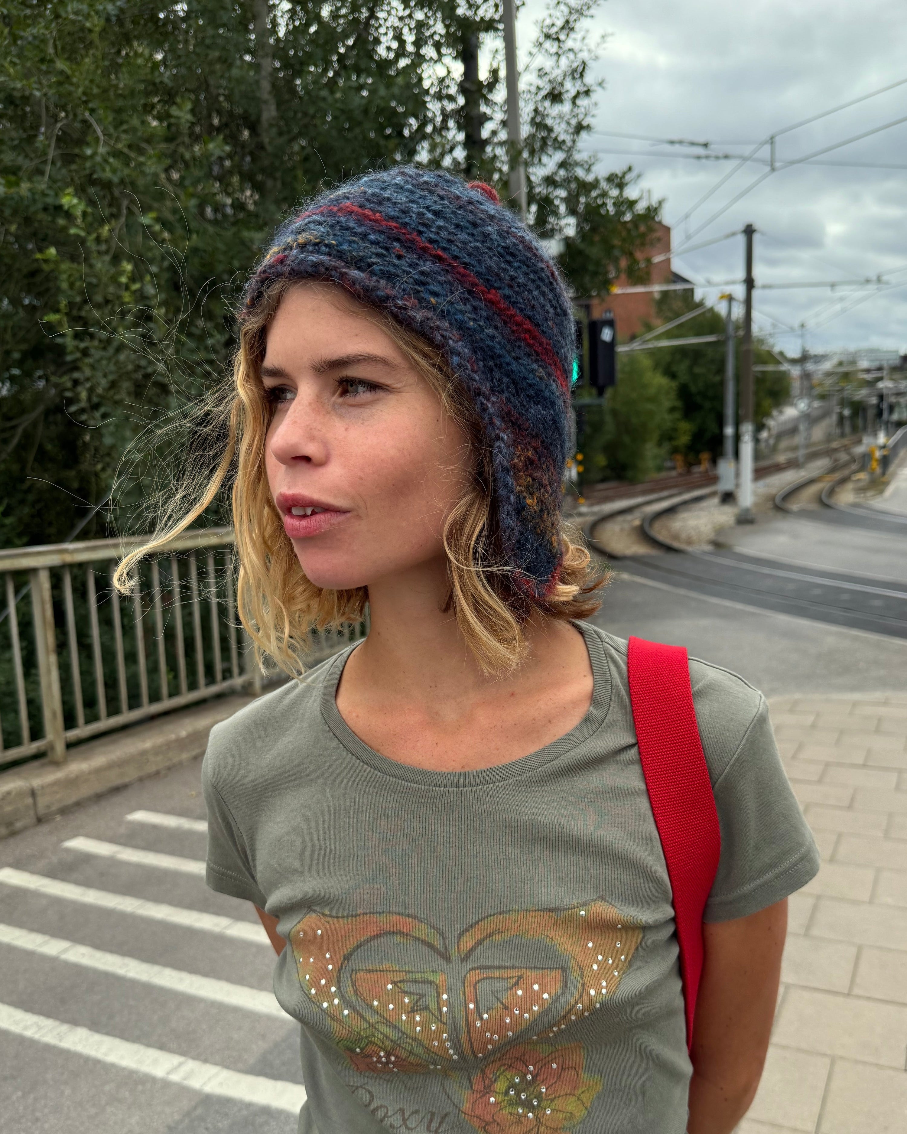 wool crochet trapper hat