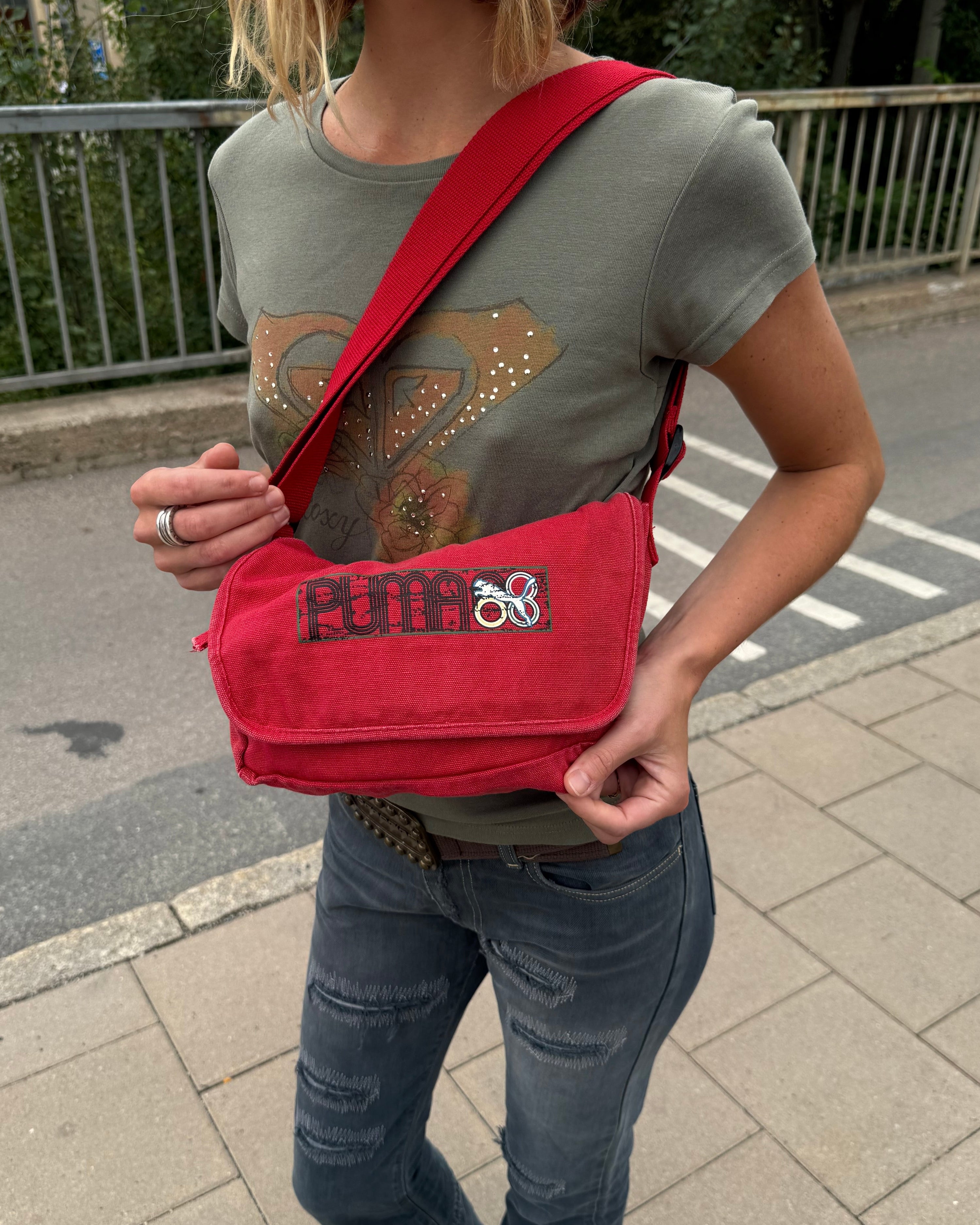 PUMA cotton messenger bag