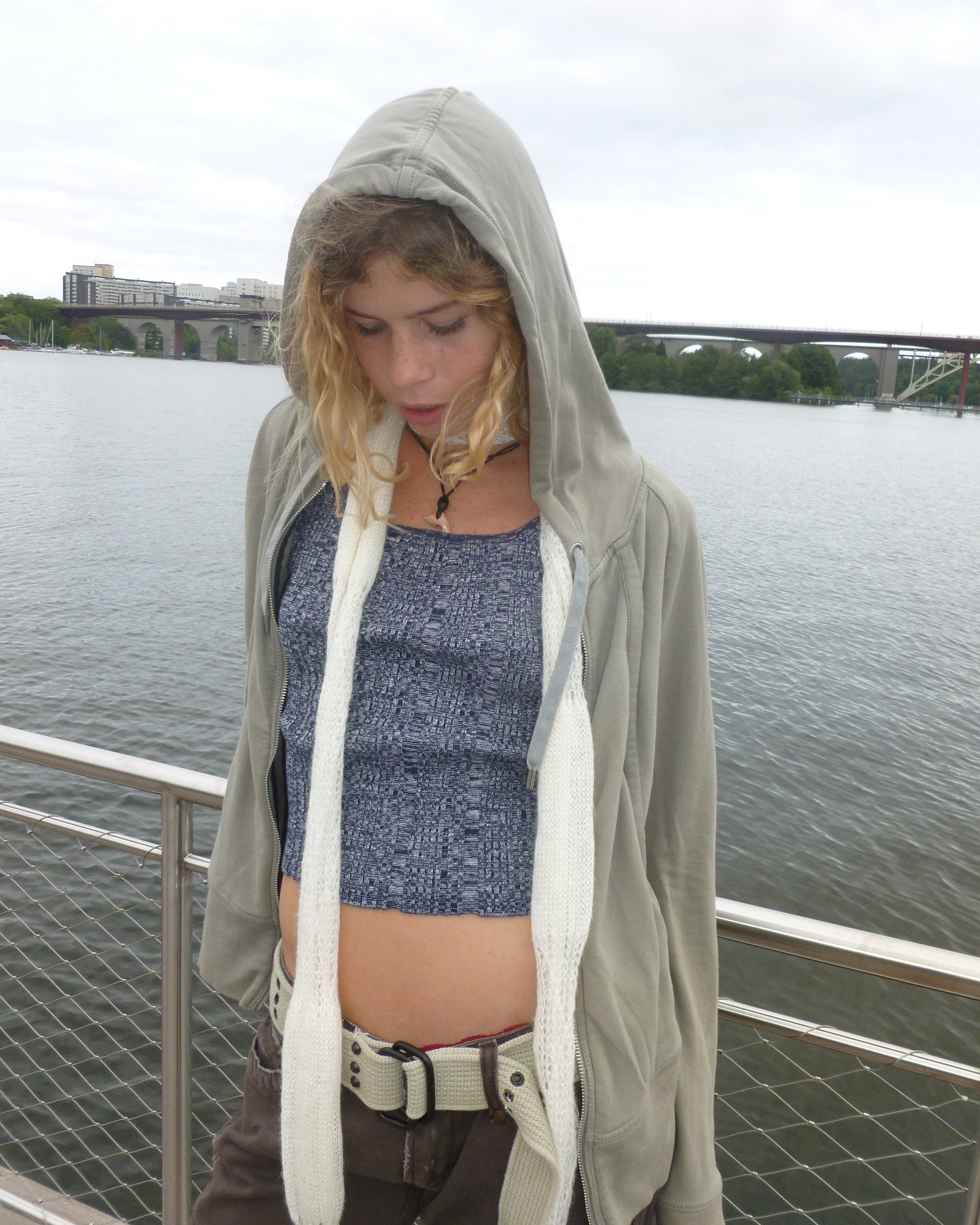 DKNY cotton zip hoodie