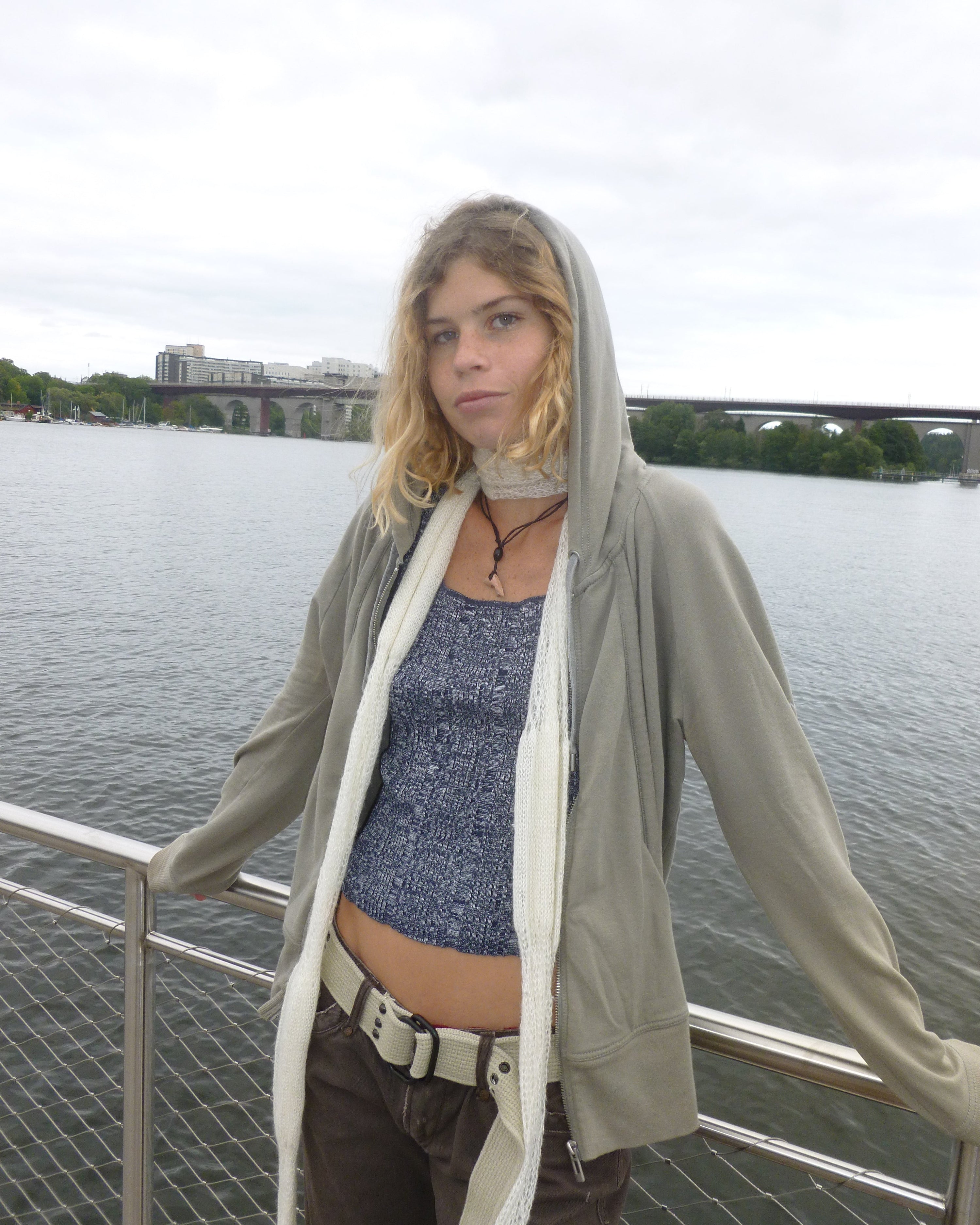 DKNY cotton zip hoodie