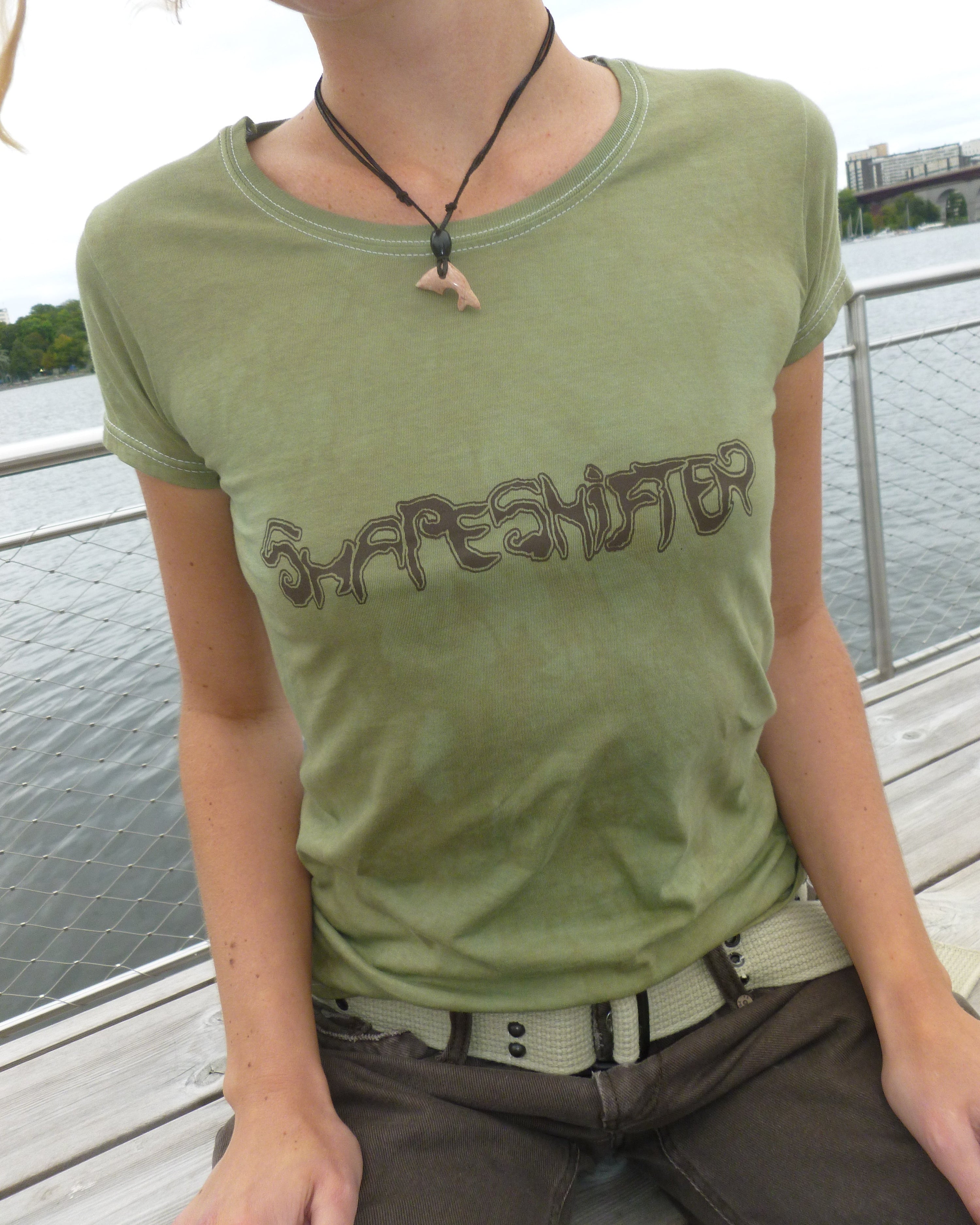 RE-MADE shapeshifter text logo fitted t-shirt