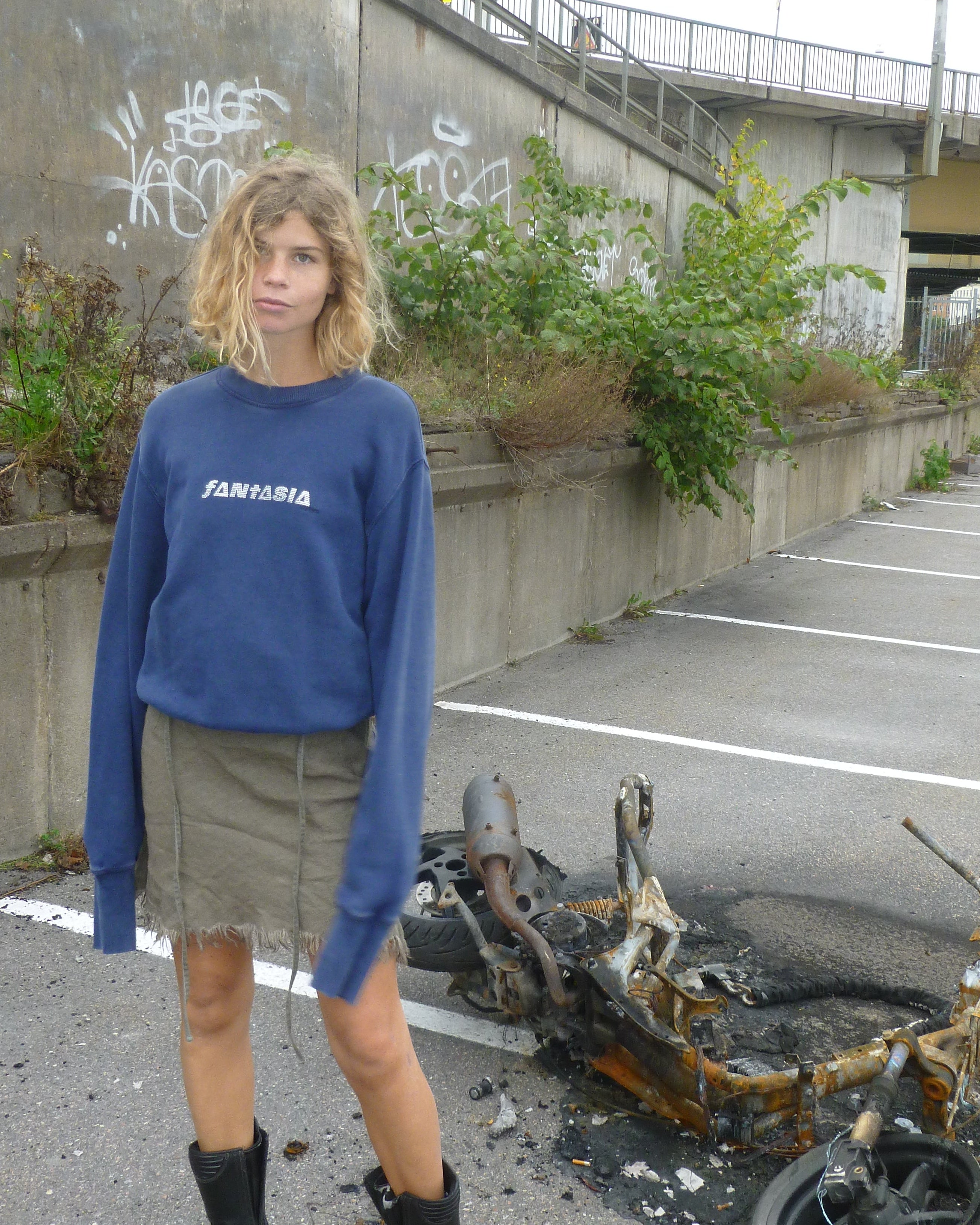 Eytys fantasia rhinestone printed sweatshirt