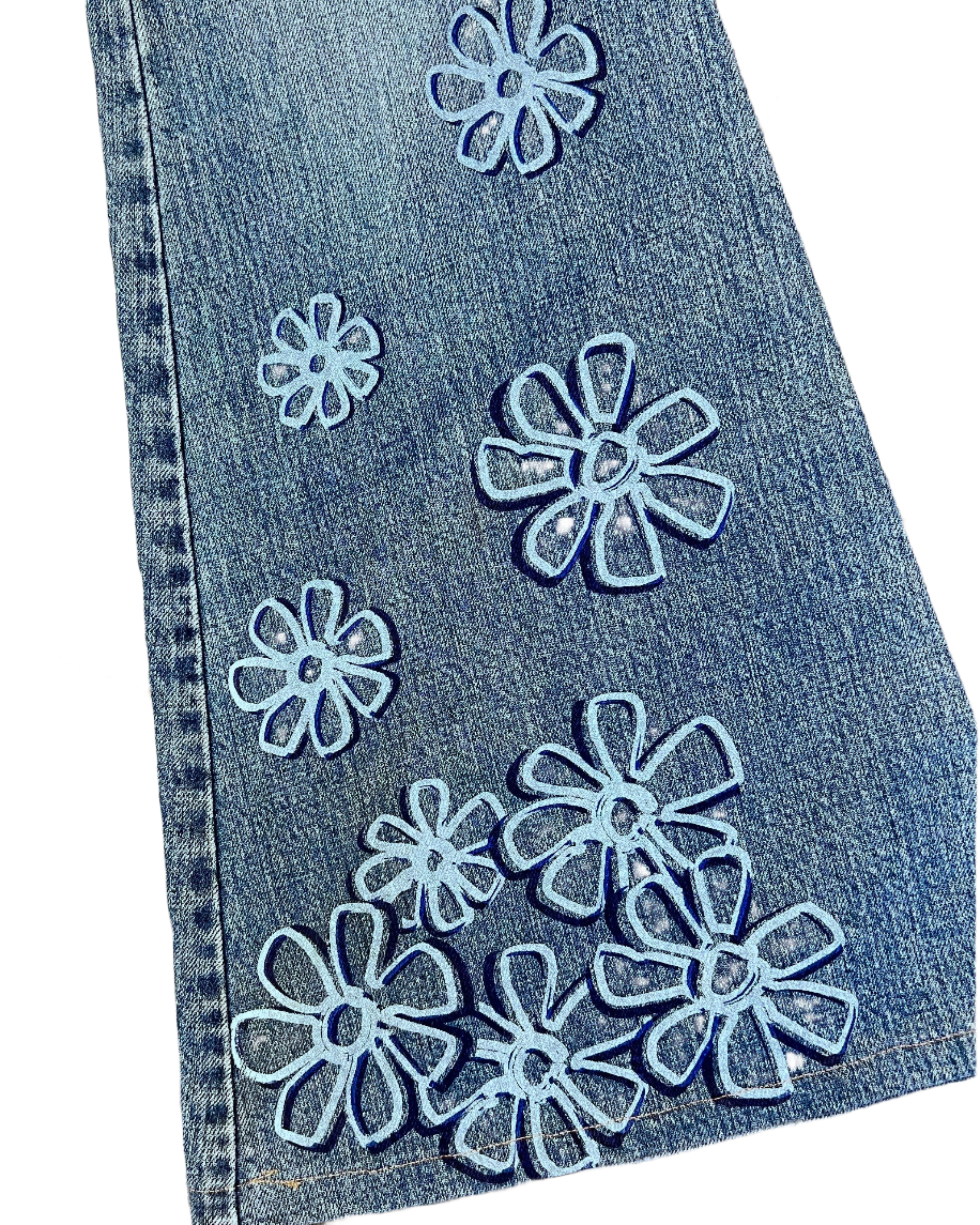 mid rise flared jeans