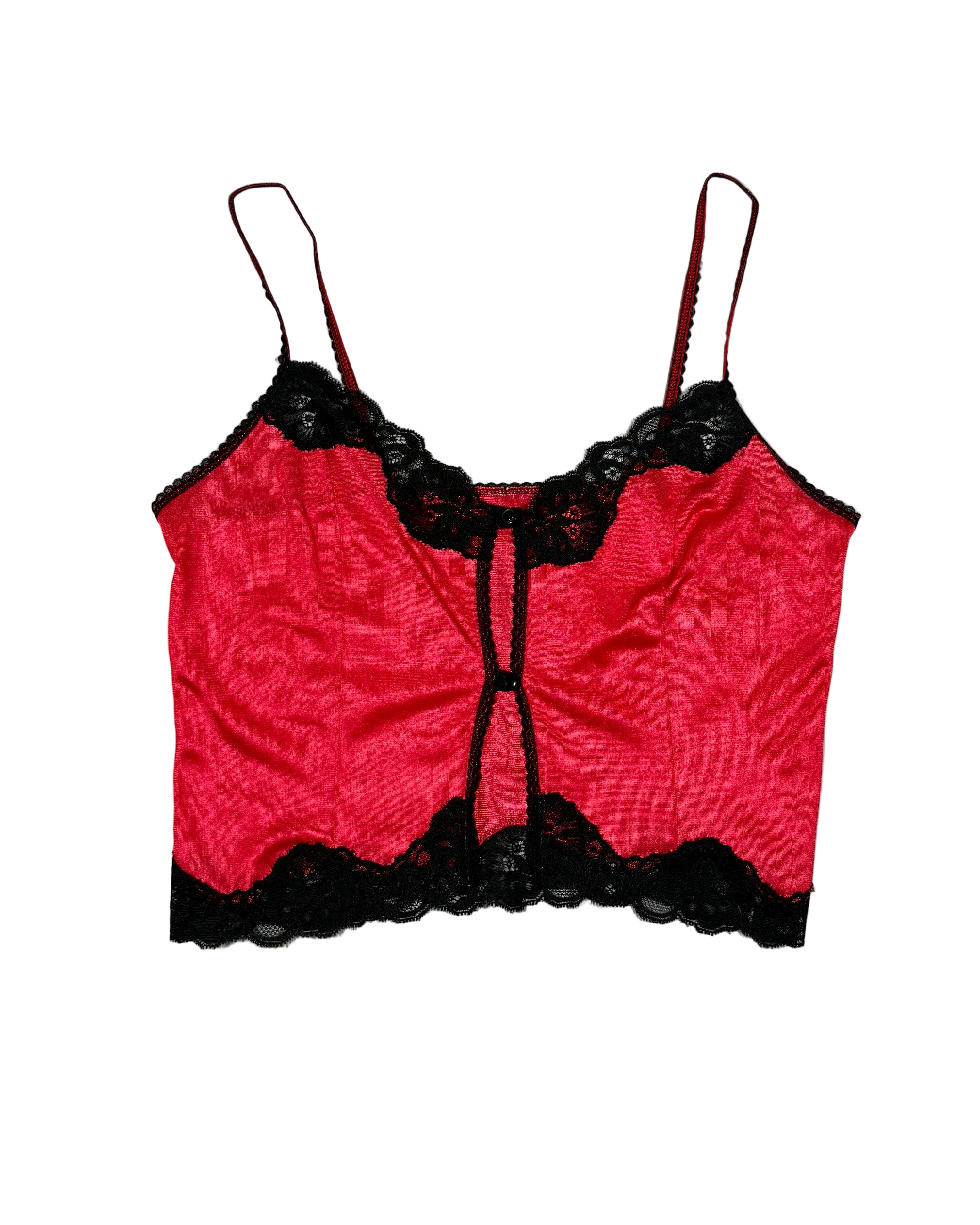 cropped camisole w black lace