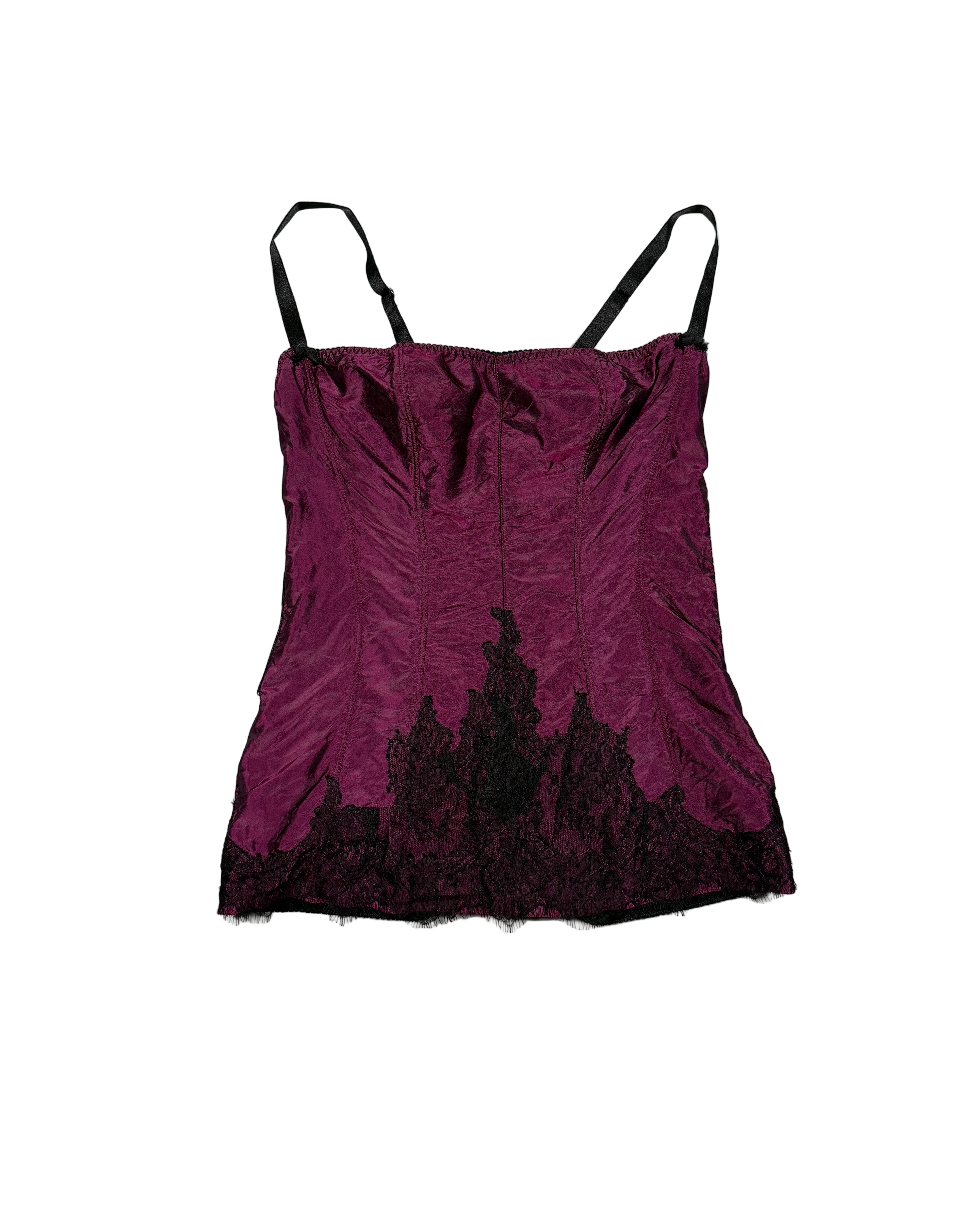 corset tube top w black lace