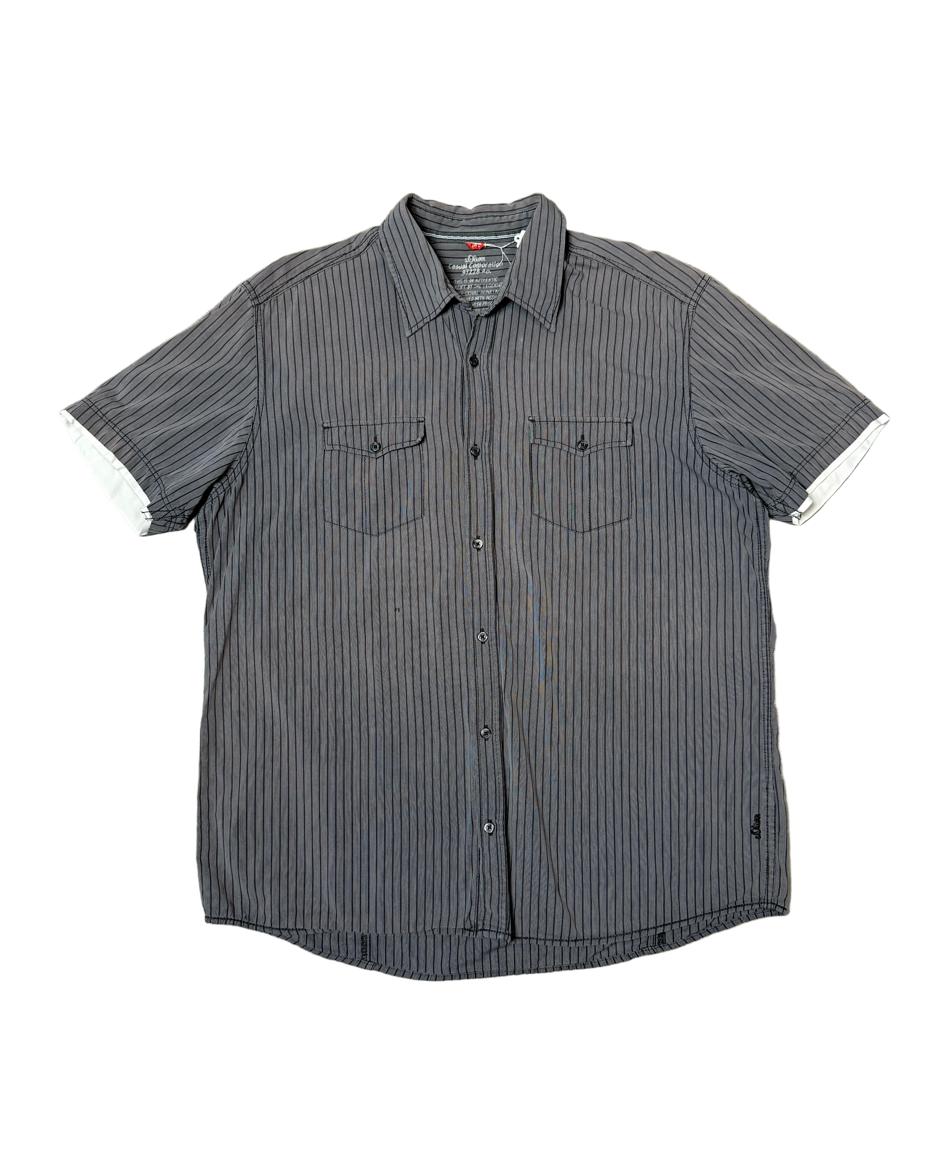 S.Oliver dark stripe short sleeve shirt